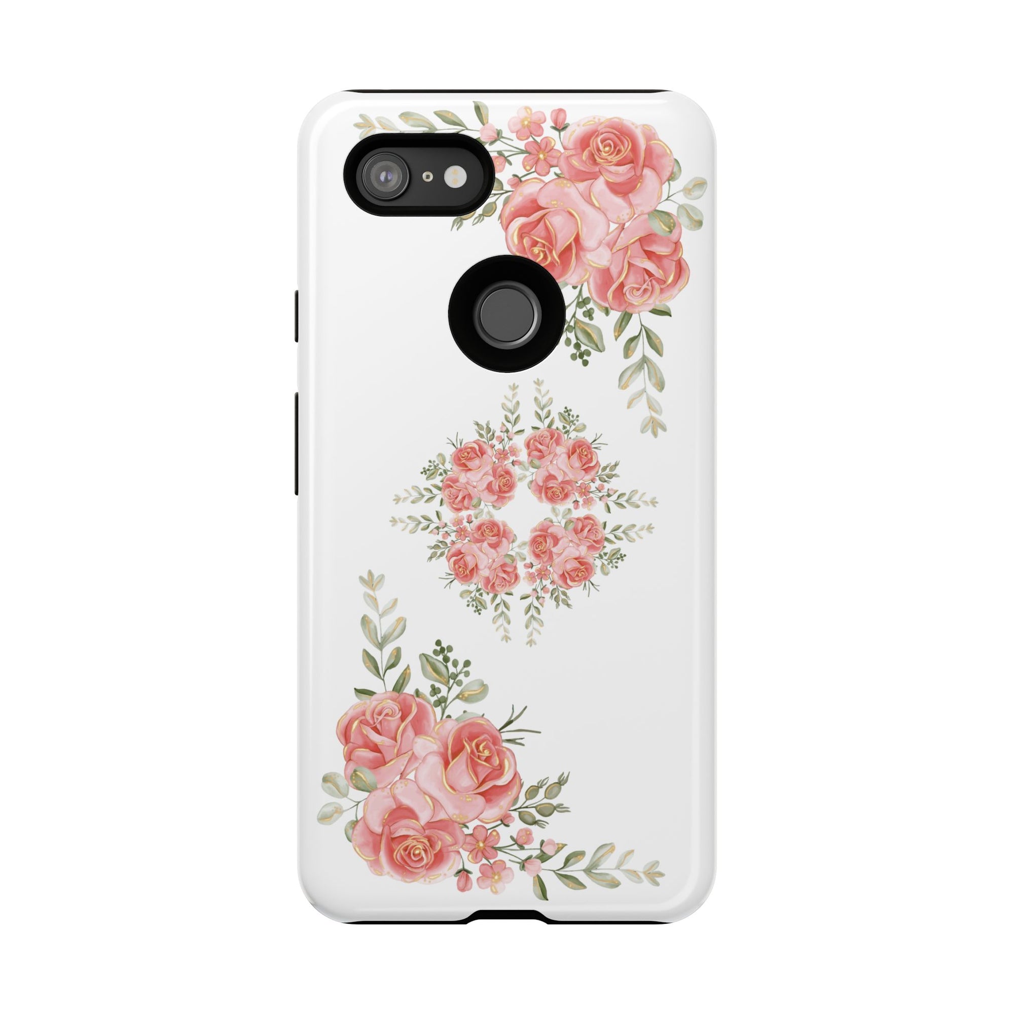 Floral Phone Case, Tough iPhone Case, Rose Design Case, Gift for Her, Floral Phone Cover