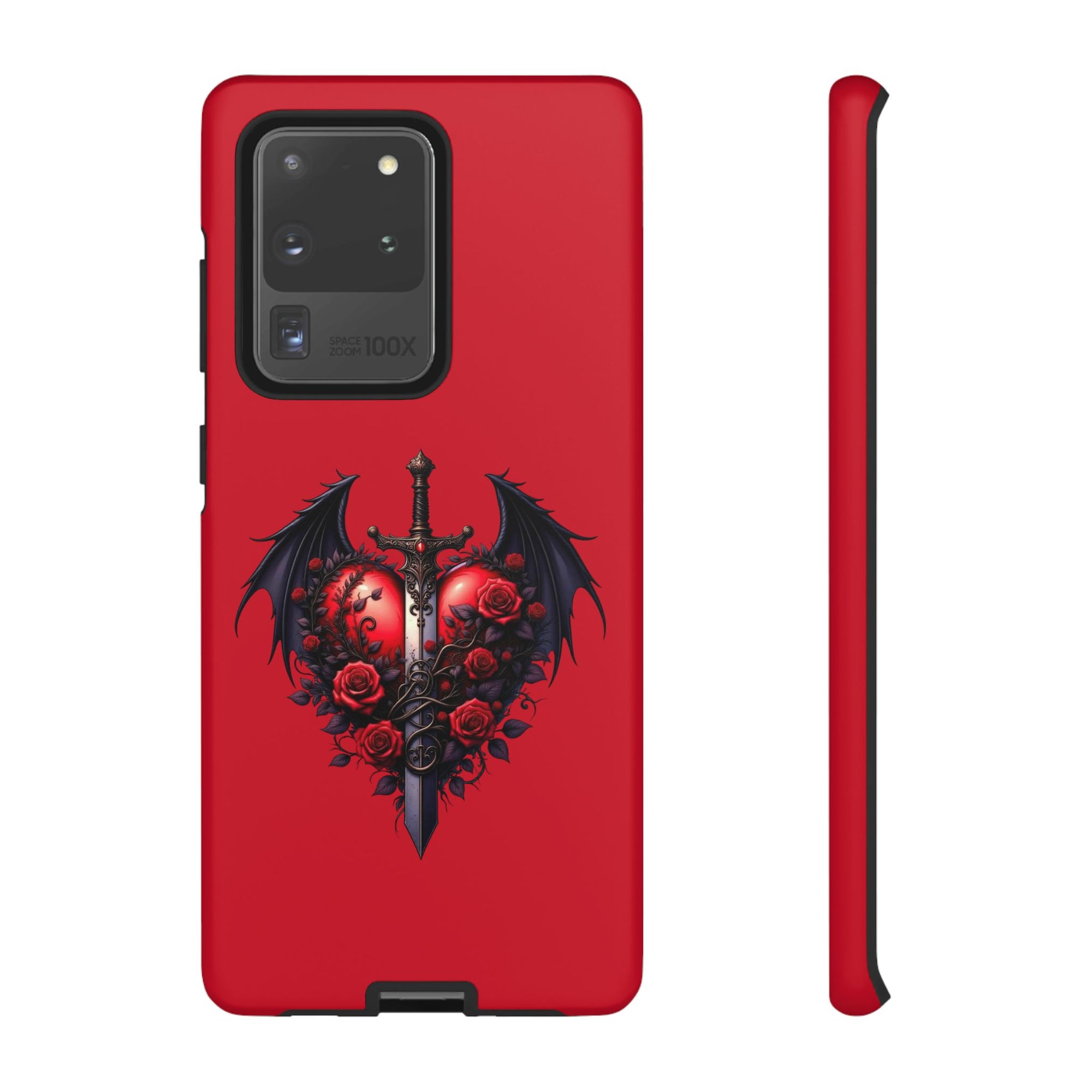 Tough Cases - Gothic Heart Phone Case, Edgy Accessories for Him, Unique Gifts for Her, Valentine's Day, Birthday, Artsy Phone Cover