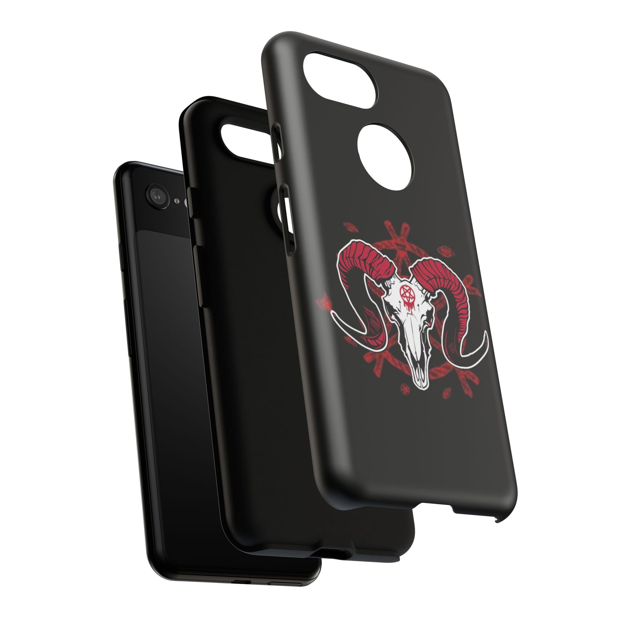 Tough Cases: Dark Aesthetic Phone Case, Gothic Phone Cover, Unique Gift for Him, Occult Design, Animal Skull Artwork, Halloween Decor