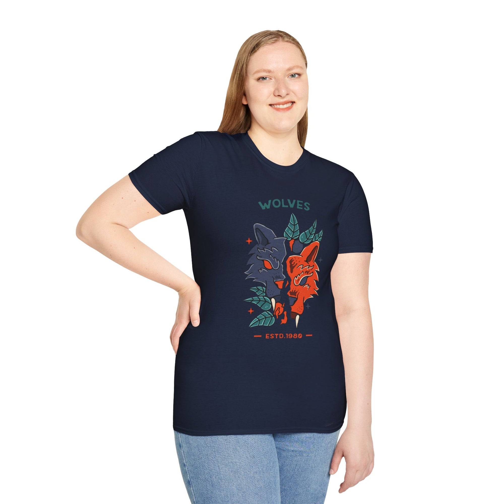 Wolf Graphic Unisex T-Shirt, Nature Lovers Tee, Gift for Animal Enthusiasts, Casual Wear, Eco-Friendly Fashion