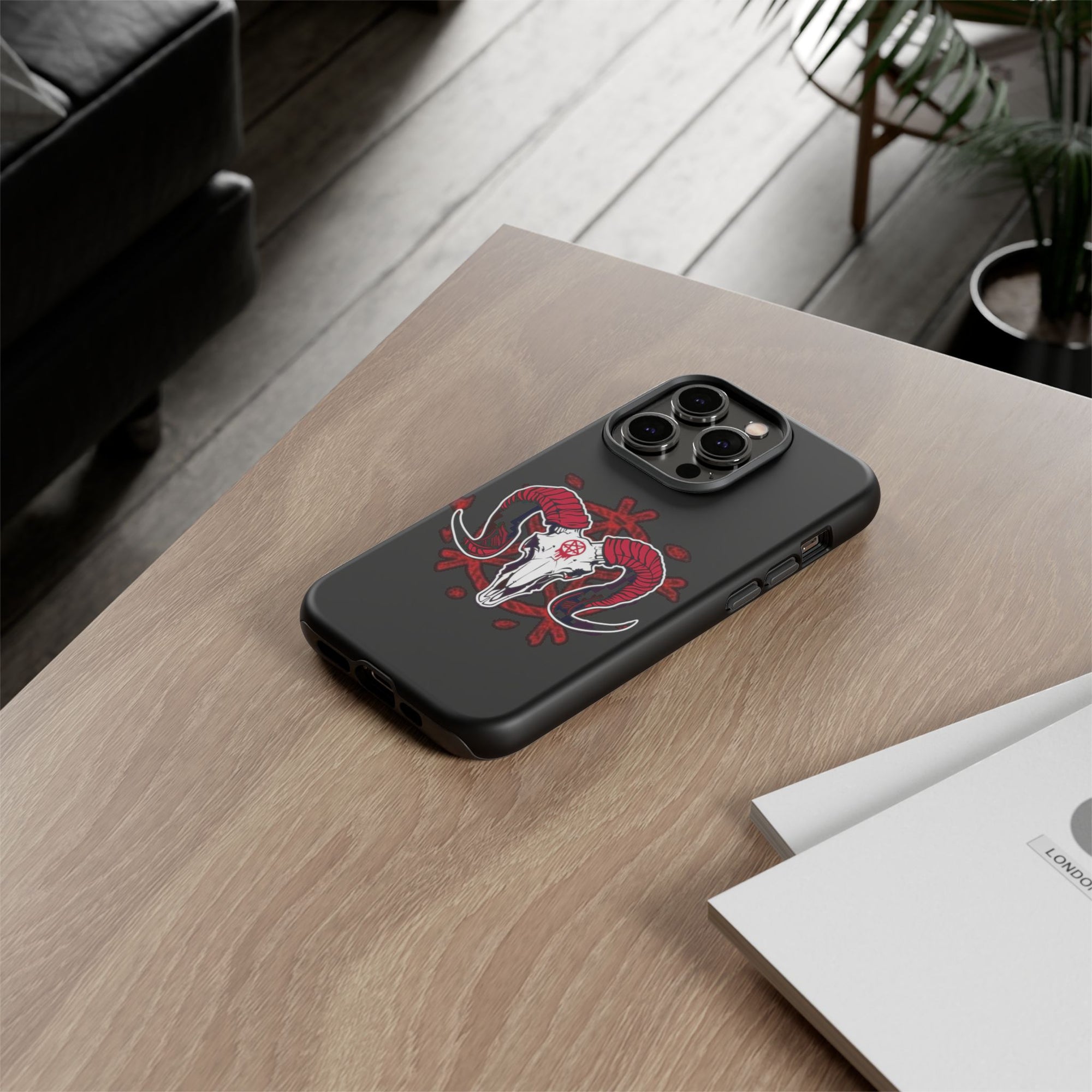 Tough Cases: Dark Aesthetic Phone Case, Gothic Phone Cover, Unique Gift for Him, Occult Design, Animal Skull Artwork, Halloween Decor