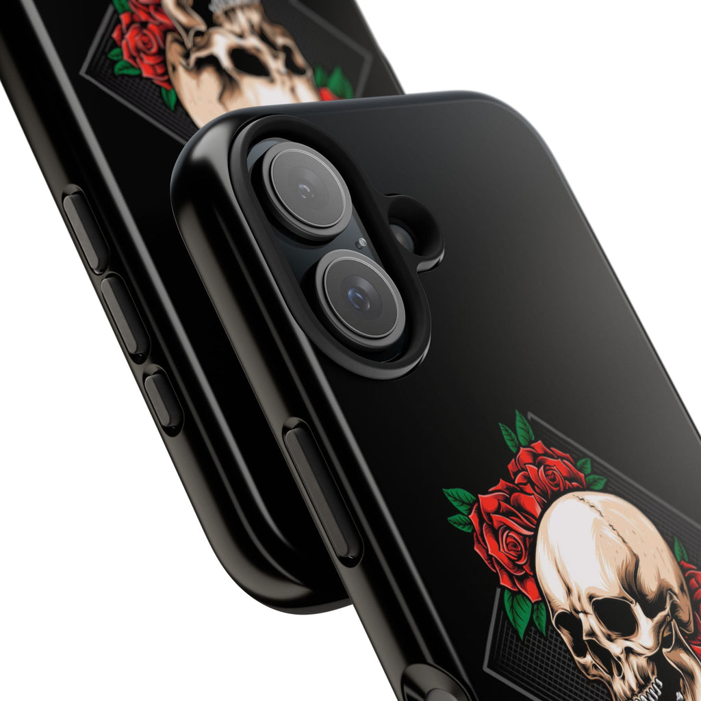 Tough Phone Cases with Skull and Roses Design | Edgy Protection, iPhone & Android Covers, Gothic Gifts, Unique Phone Accessories