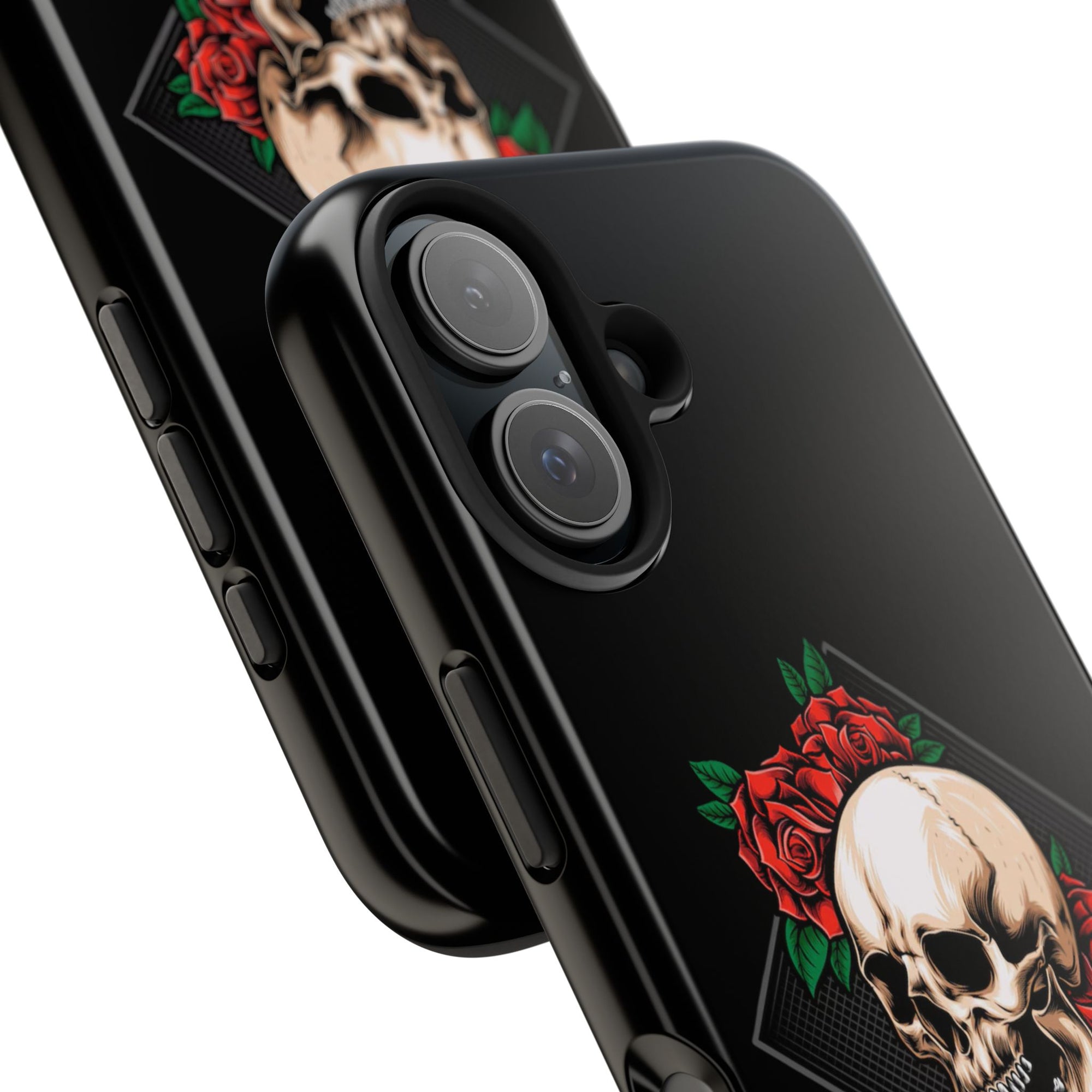 Tough Phone Cases with Skull and Roses Design | Edgy Protection, iPhone & Android Covers, Gothic Gifts, Unique Phone Accessories