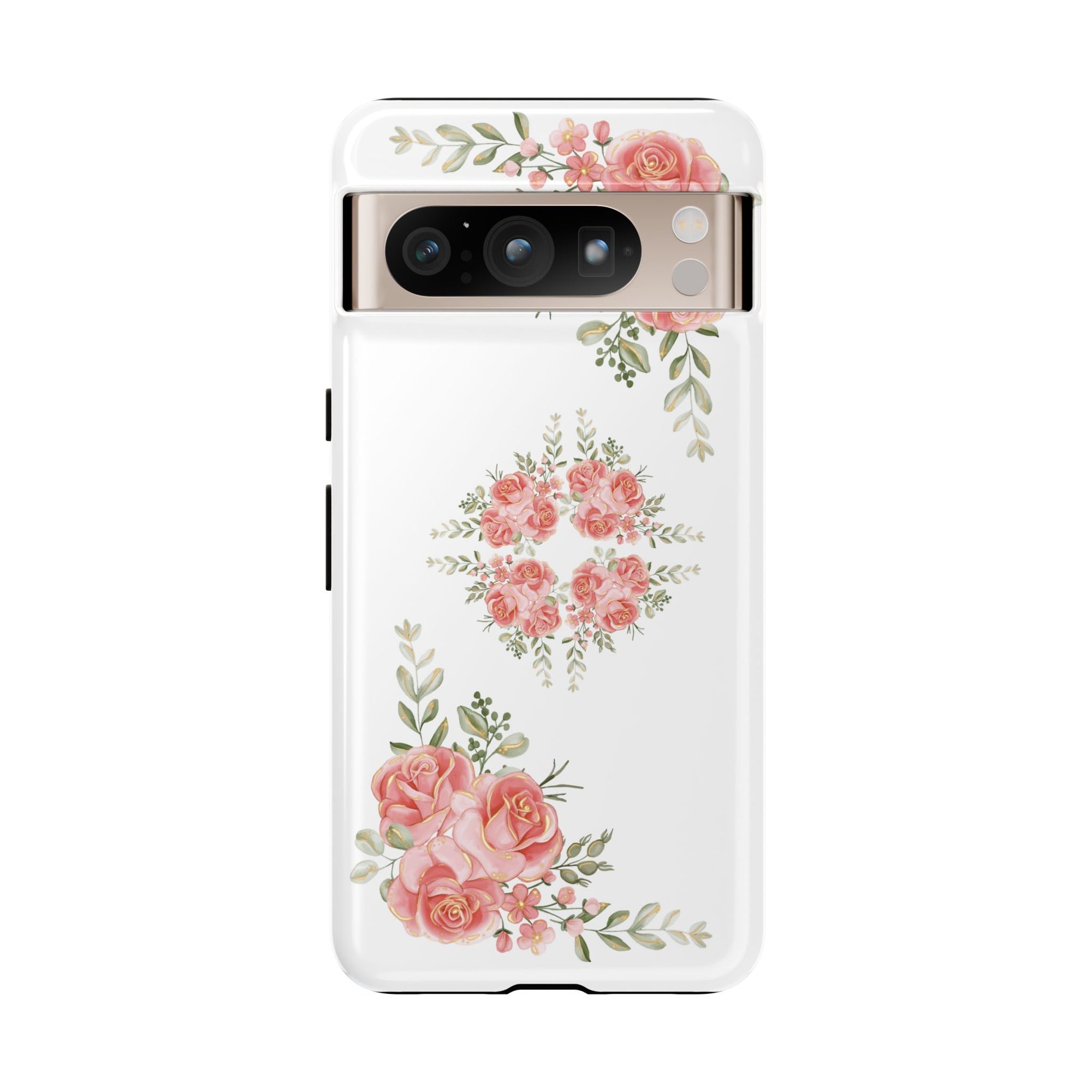 Floral Phone Case, Tough iPhone Case, Rose Design Case, Gift for Her, Floral Phone Cover