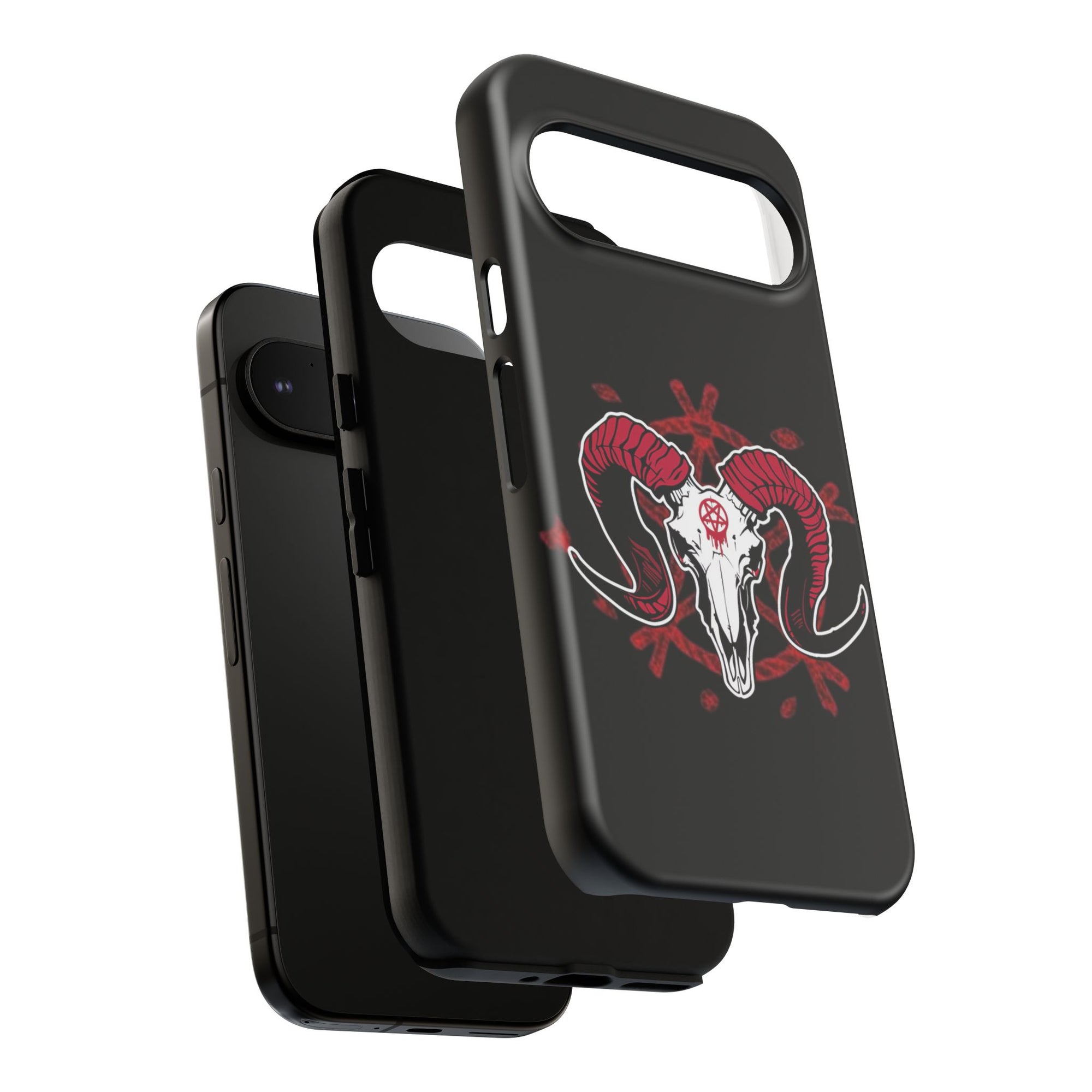 Tough Cases: Dark Aesthetic Phone Case, Gothic Phone Cover, Unique Gift for Him, Occult Design, Animal Skull Artwork, Halloween Decor