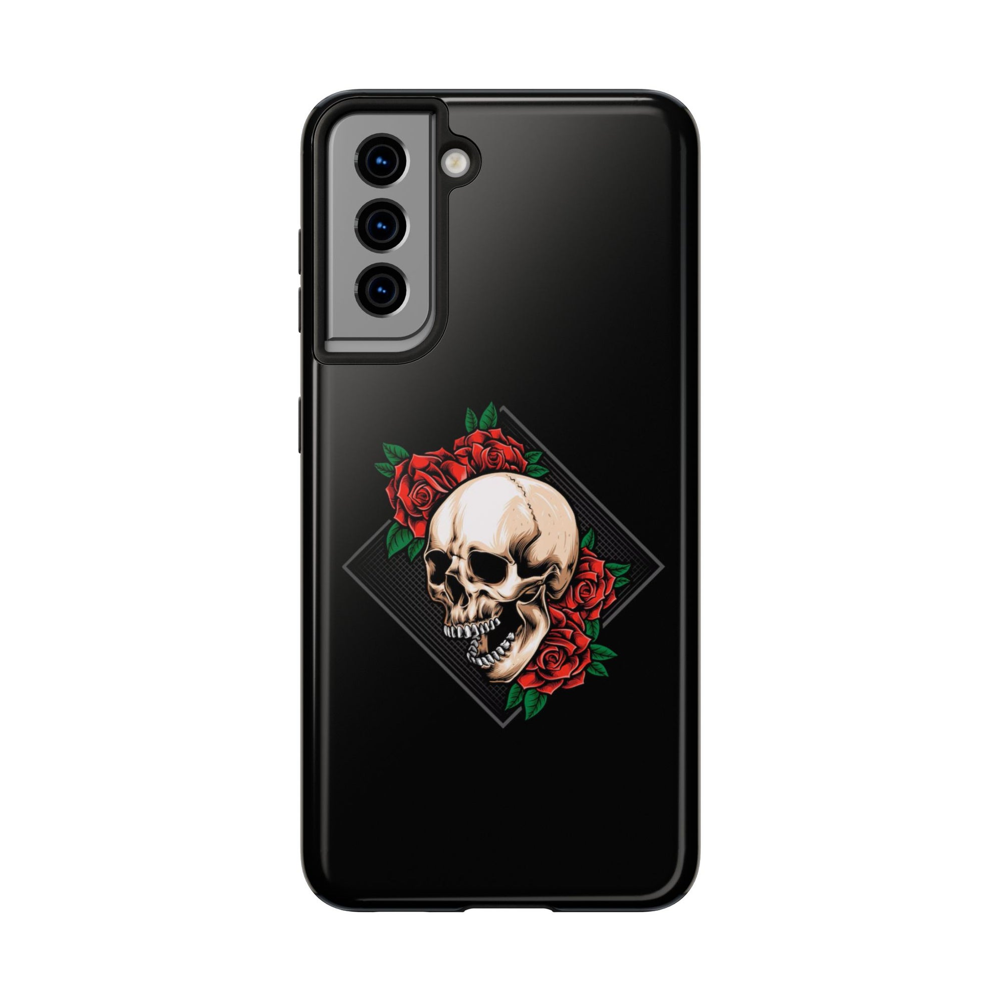 Tough Phone Cases with Skull and Roses Design | Edgy Protection, iPhone & Android Covers, Gothic Gifts, Unique Phone Accessories