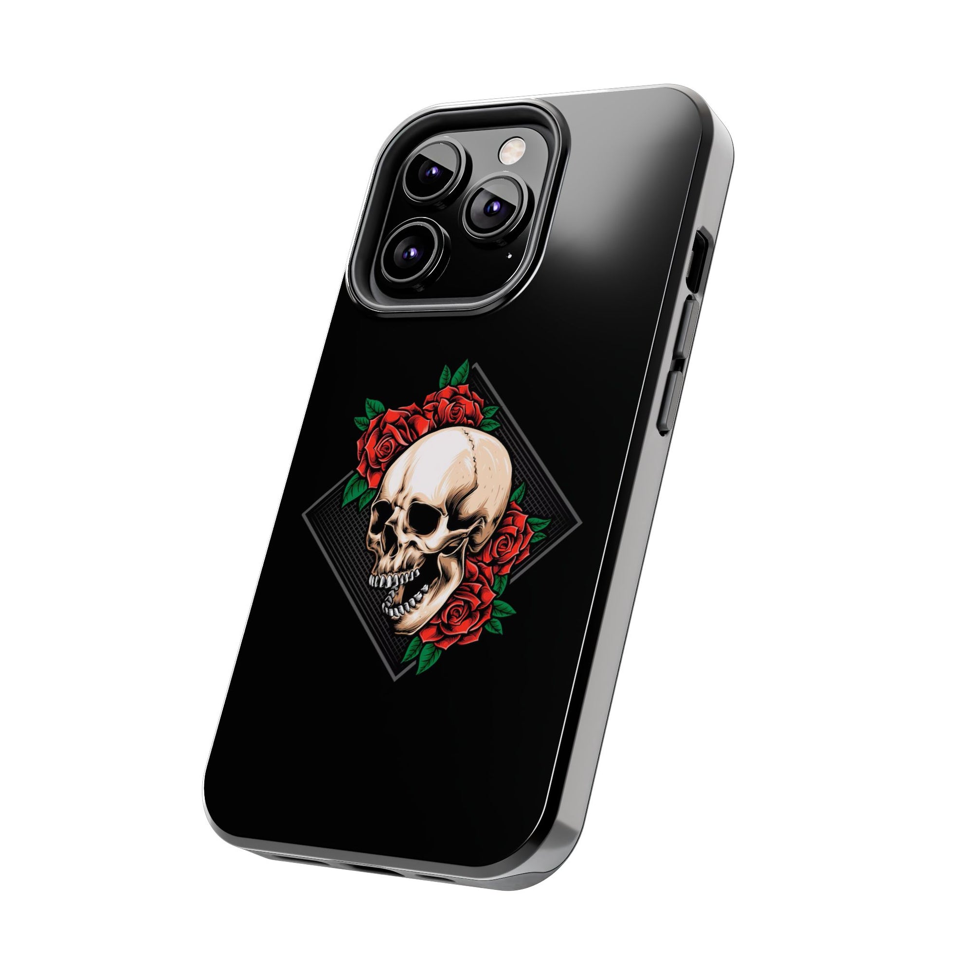 Tough Phone Cases with Skull and Roses Design | Edgy Protection, iPhone & Android Covers, Gothic Gifts, Unique Phone Accessories