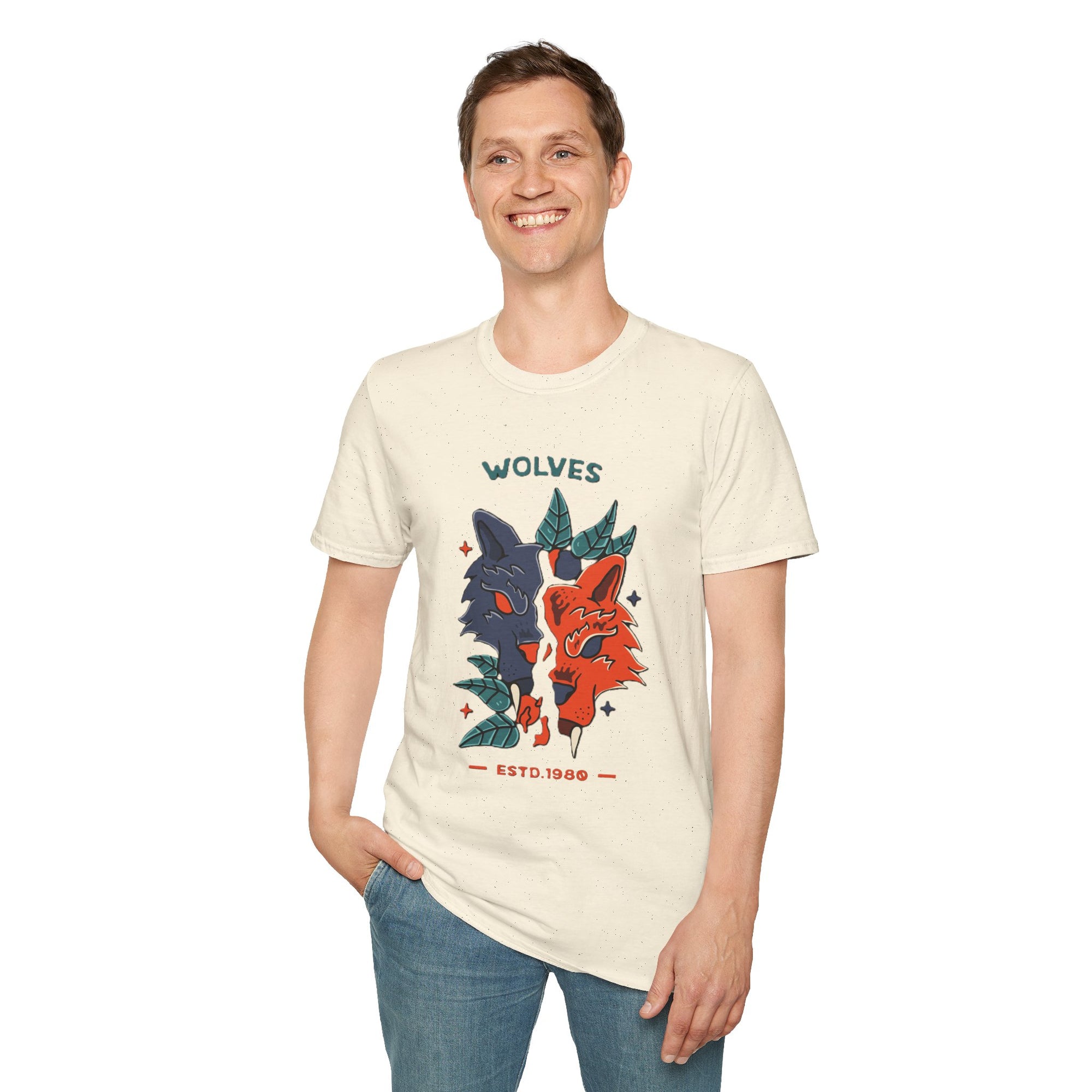 Wolf Graphic Unisex T-Shirt, Nature Lovers Tee, Gift for Animal Enthusiasts, Casual Wear, Eco-Friendly Fashion