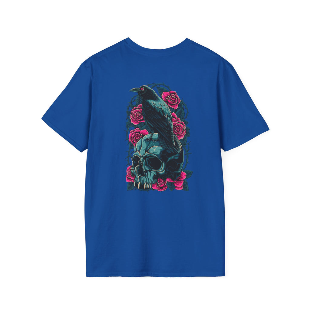 Gothic Skull & Rose Unisex T-Shirt | Boho Style Tee, Casual Wear, Gift for Her, Halloween Shirt, Graphic Tee