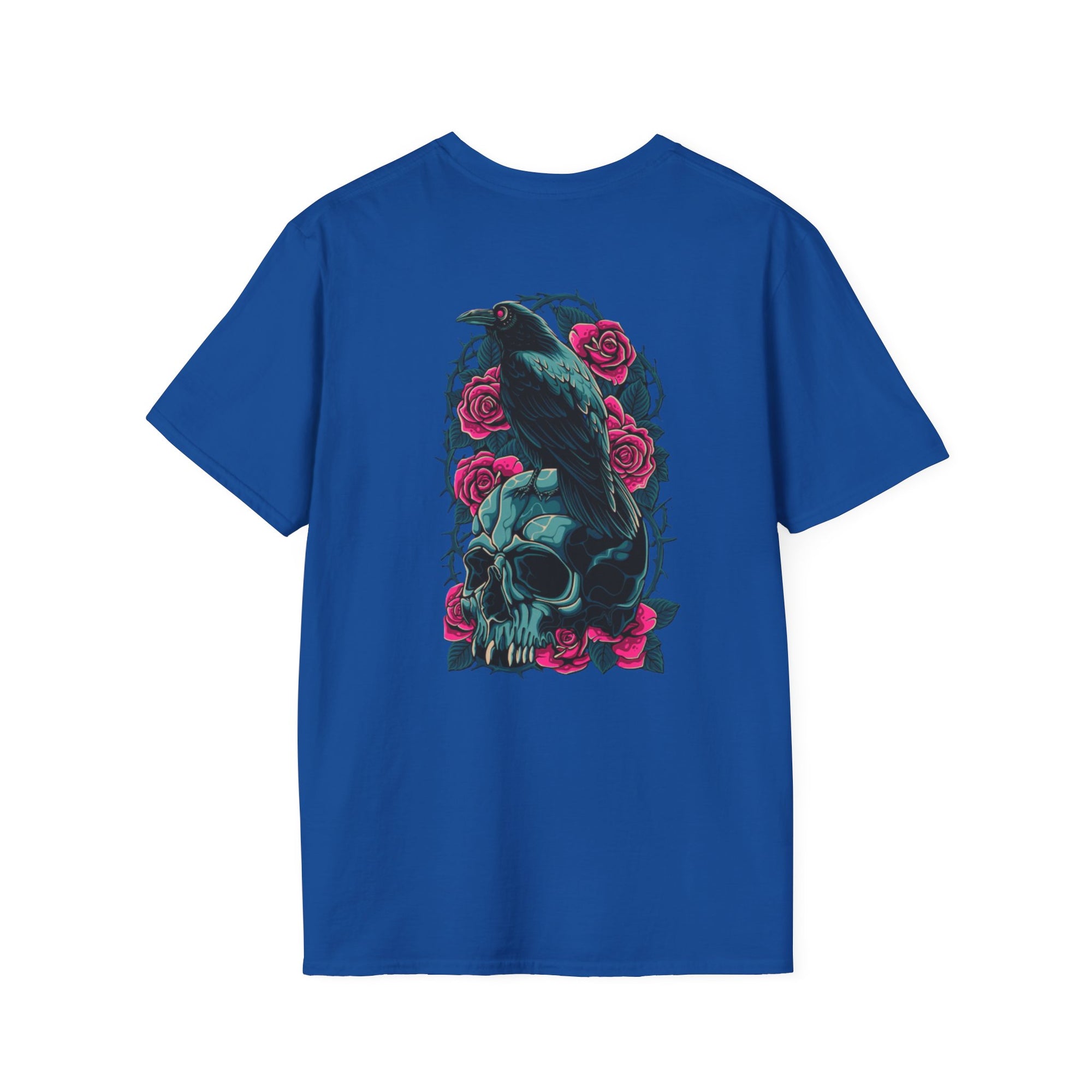 Gothic Skull & Rose Unisex T-Shirt | Boho Style Tee, Casual Wear, Gift for Her, Halloween Shirt, Graphic Tee