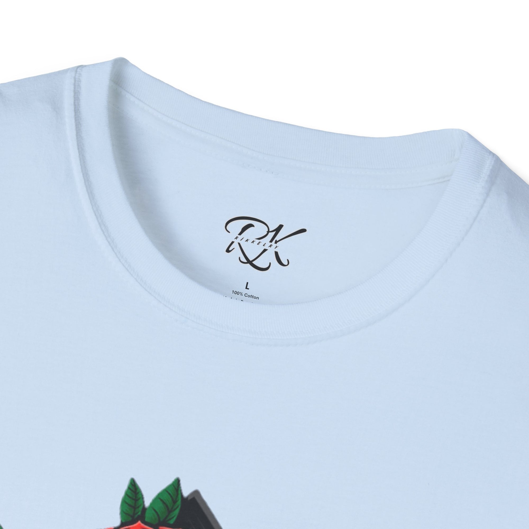 Skull and Roses T-Shirt | Edgy Unisex Softstyle Tee for Music Lovers, Halloween, Casual Wear, Gift Idea, Streetwear