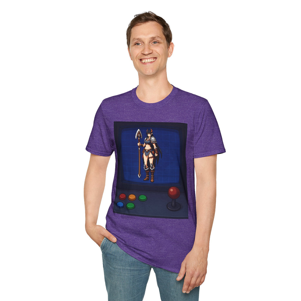 Unisex Barbarian Woman T-Shirt - Softstyle Graphic Tee for Gamers, Gifts for Her, Casual Wear, Birthday Present, Retro Style