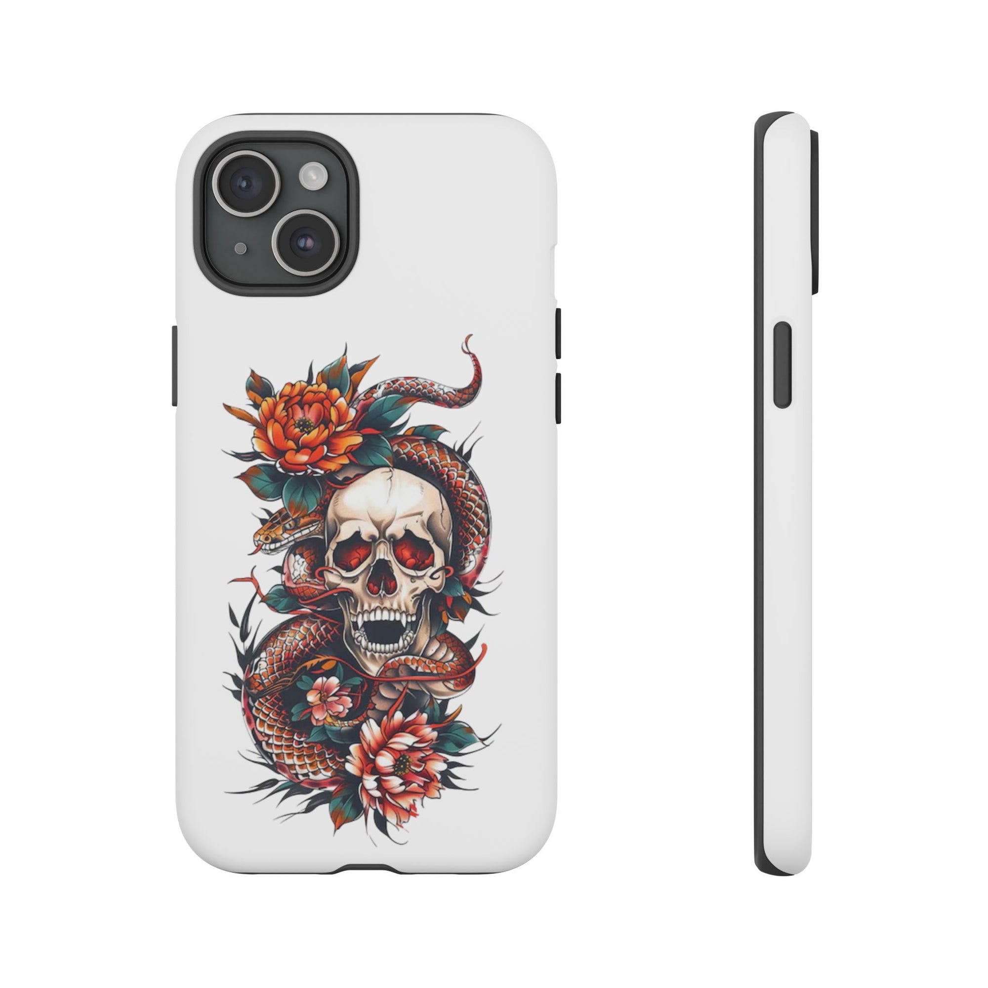 Tough Cases: Skull and Snake Phone Cases, Edgy Accessories, Alternative Fashion, Quirky Gift Ideas, Gothic Style