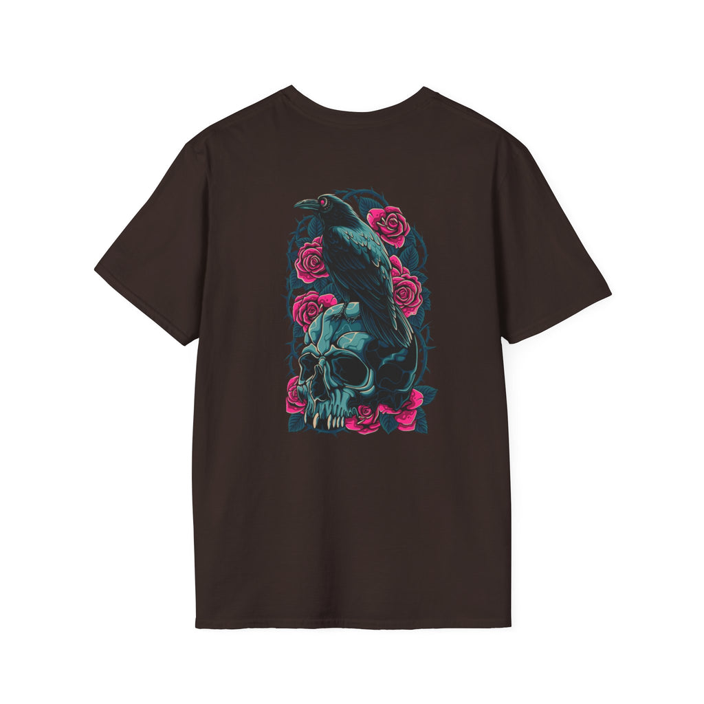 Gothic Skull & Rose Unisex T-Shirt | Boho Style Tee, Casual Wear, Gift for Her, Halloween Shirt, Graphic Tee