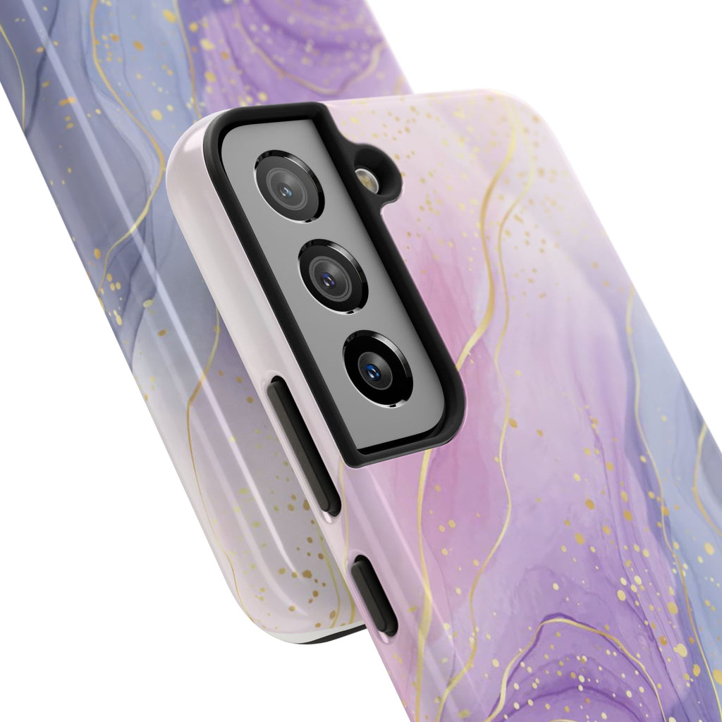 Elegant Abstract Tough Phone Cases for Stylish Protection, Gift for Her, Phone Accessories, Lavender Marble Design, Phone Cover for [...]