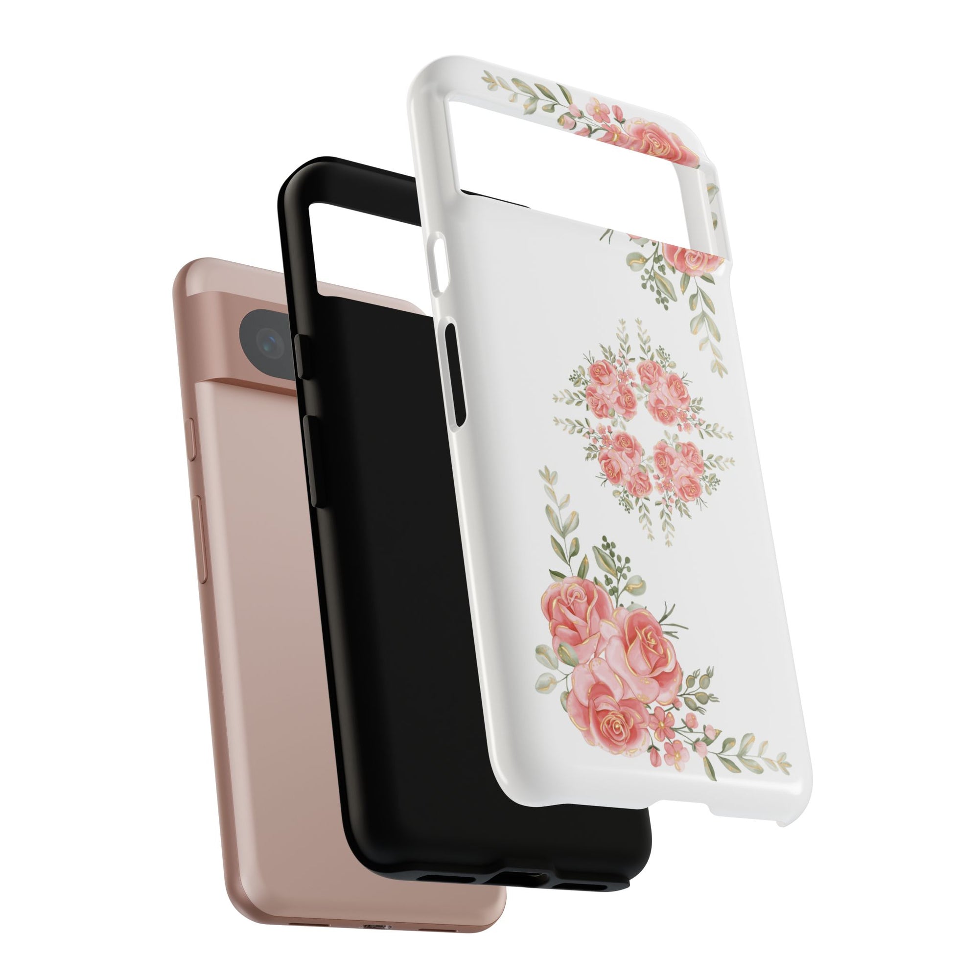 Floral Phone Case, Tough iPhone Case, Rose Design Case, Gift for Her, Floral Phone Cover