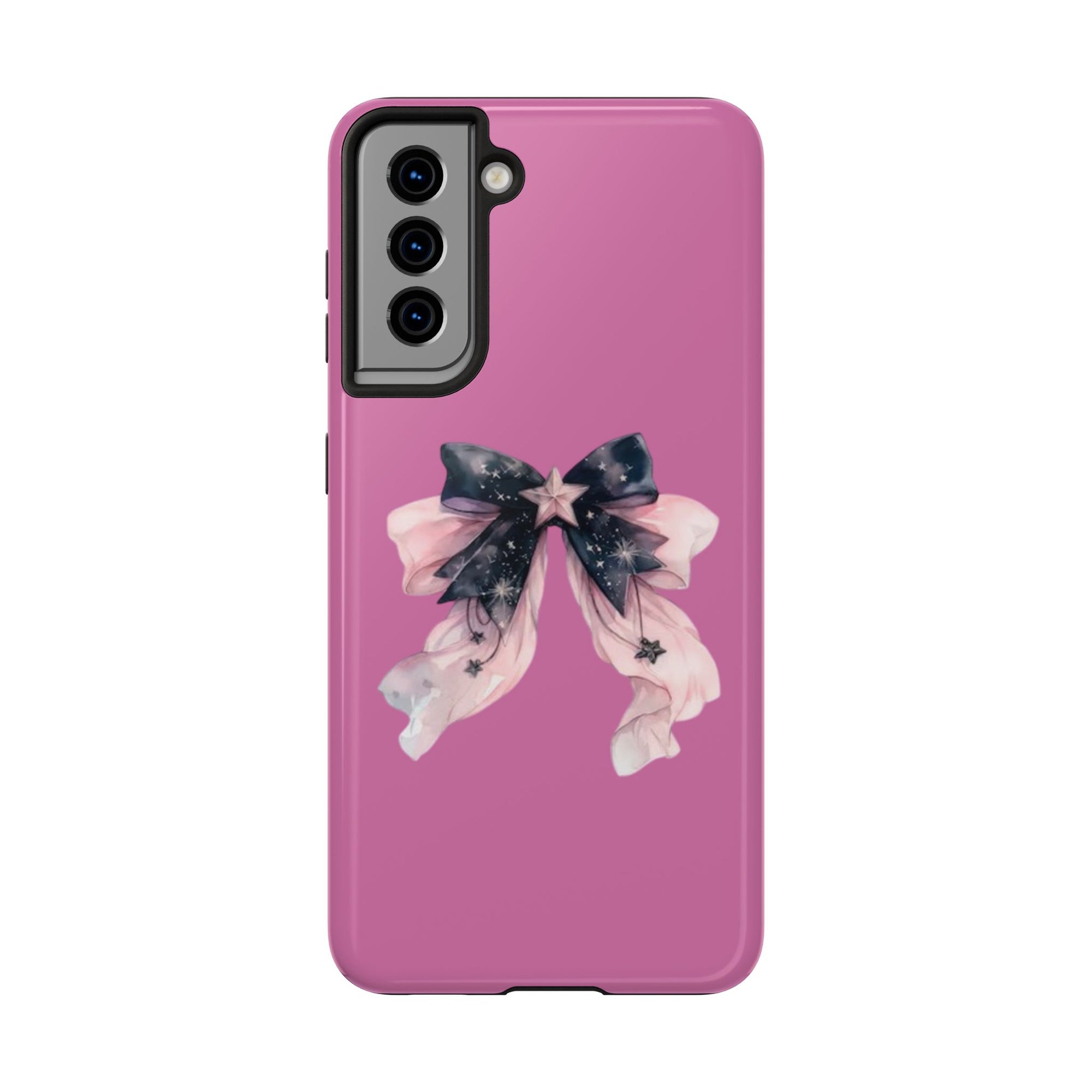 Pink Ribbon Tough Phone Cases, Galaxy Phone Covers, Chic Phone Protection, Ideal Gift for Her, Stylish Tech Accessories