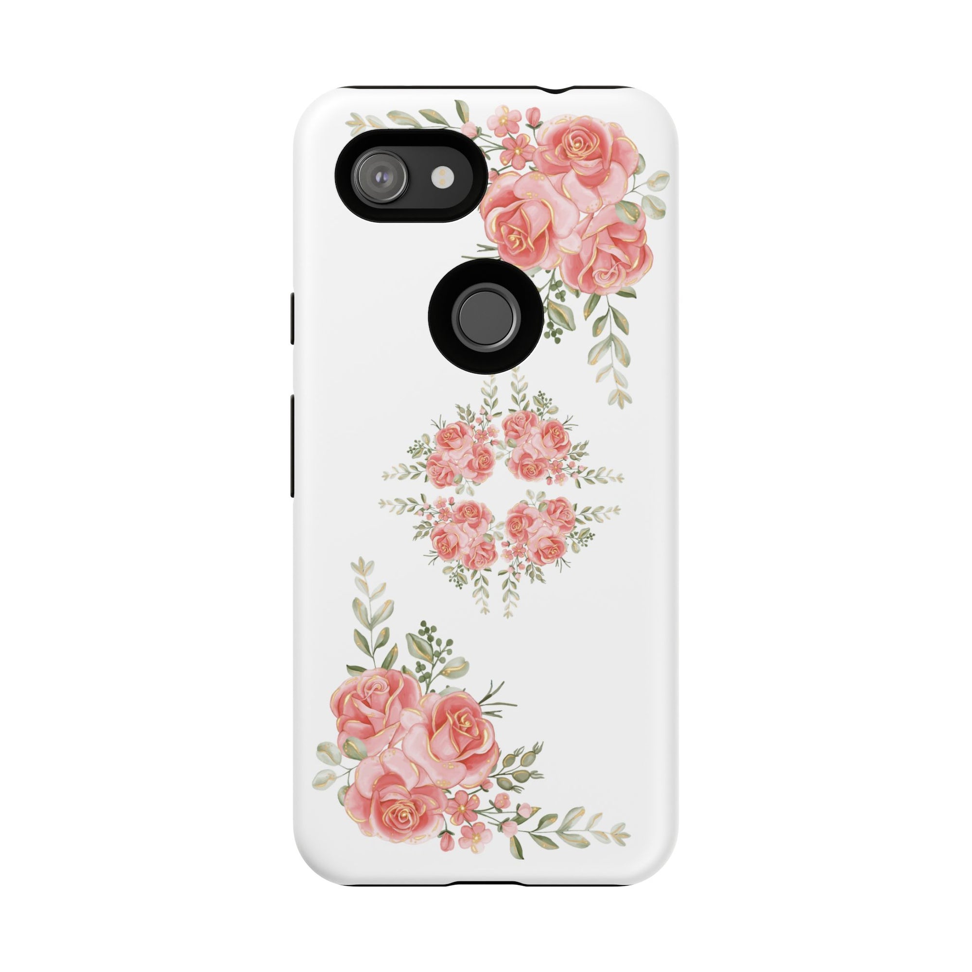 Floral Phone Case, Tough iPhone Case, Rose Design Case, Gift for Her, Floral Phone Cover