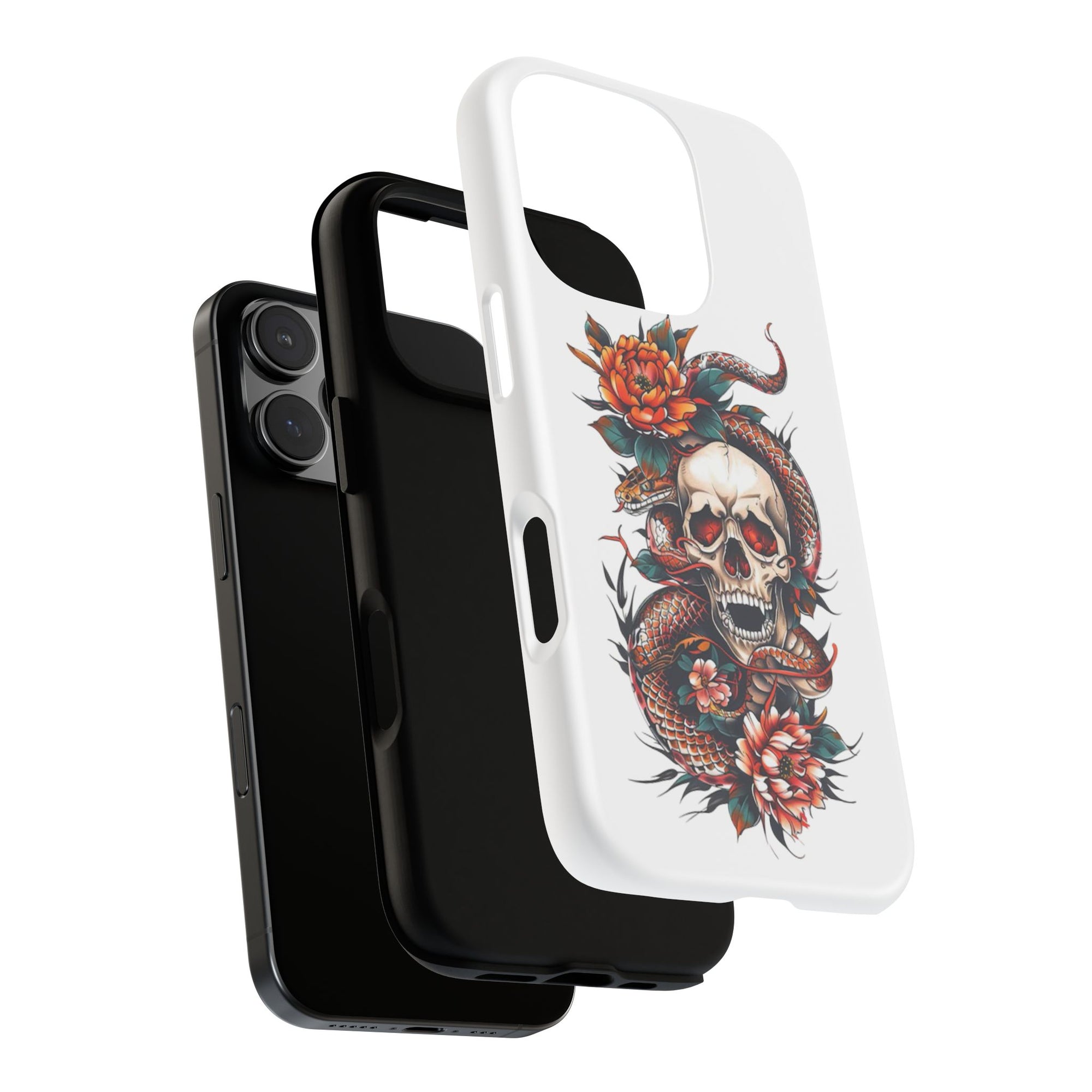 Tough Cases: Skull and Snake Phone Cases, Edgy Accessories, Alternative Fashion, Quirky Gift Ideas, Gothic Style