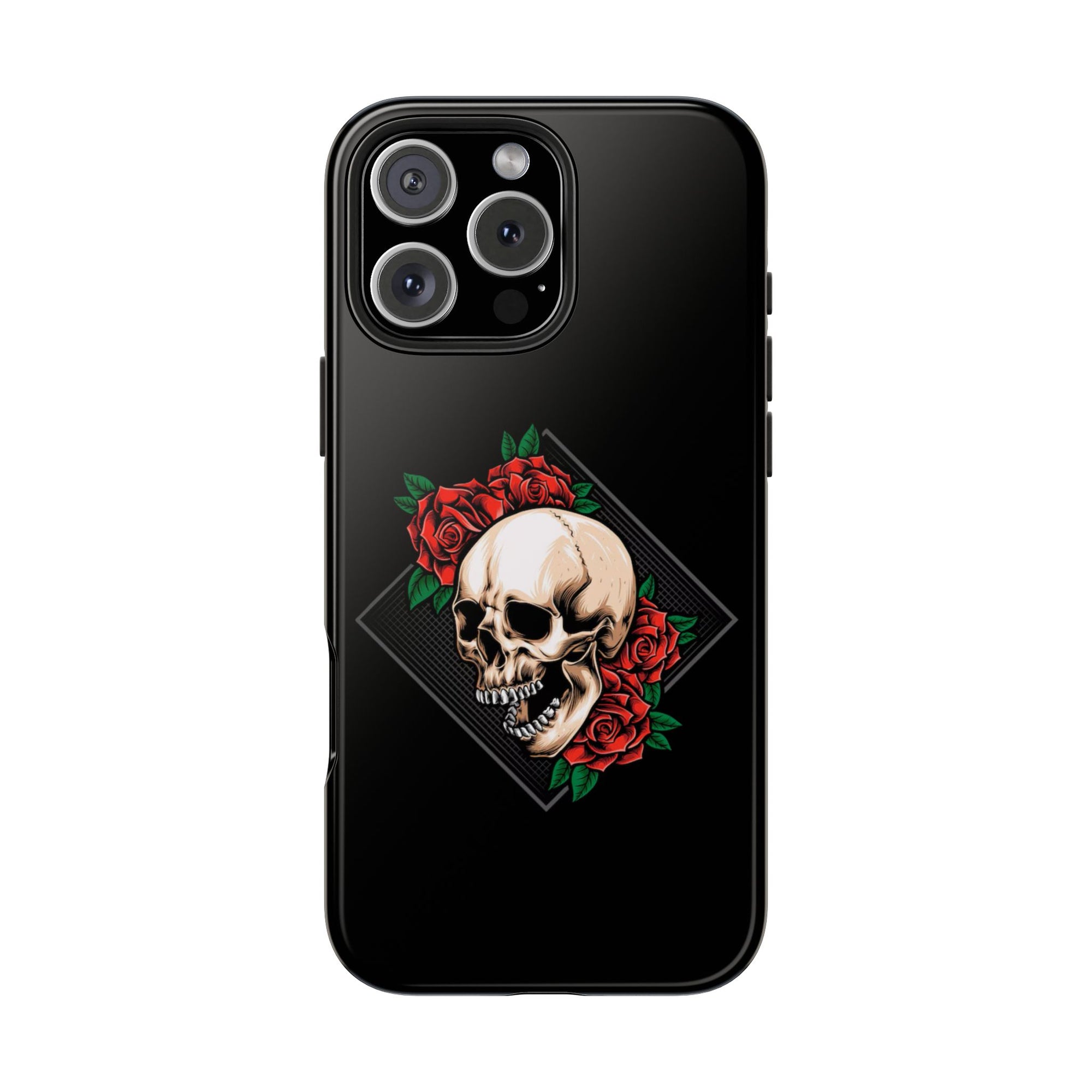 Tough Phone Cases with Skull and Roses Design | Edgy Protection, iPhone & Android Covers, Gothic Gifts, Unique Phone Accessories