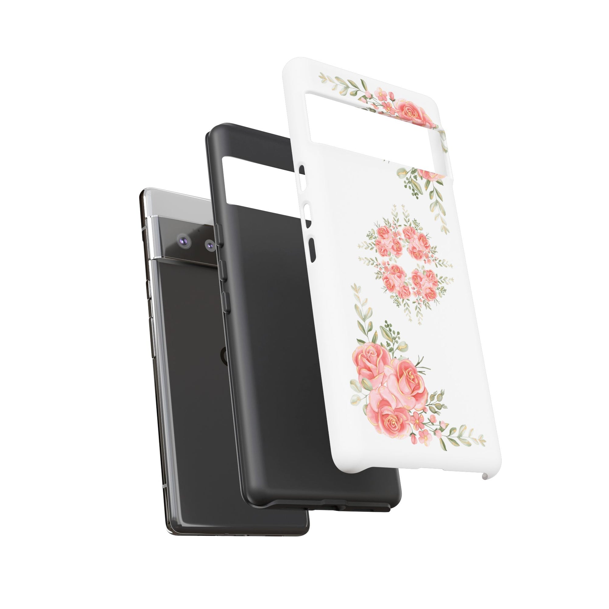 Floral Phone Case, Tough iPhone Case, Rose Design Case, Gift for Her, Floral Phone Cover