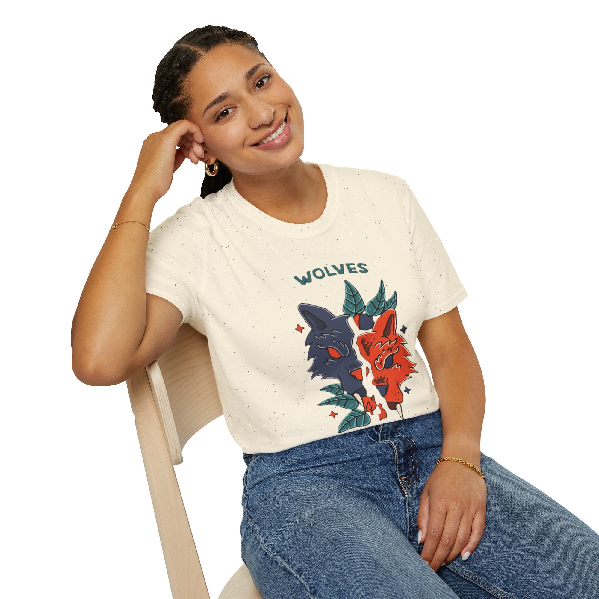 Wolf Graphic Unisex T-Shirt, Nature Lovers Tee, Gift for Animal Enthusiasts, Casual Wear, Eco-Friendly Fashion