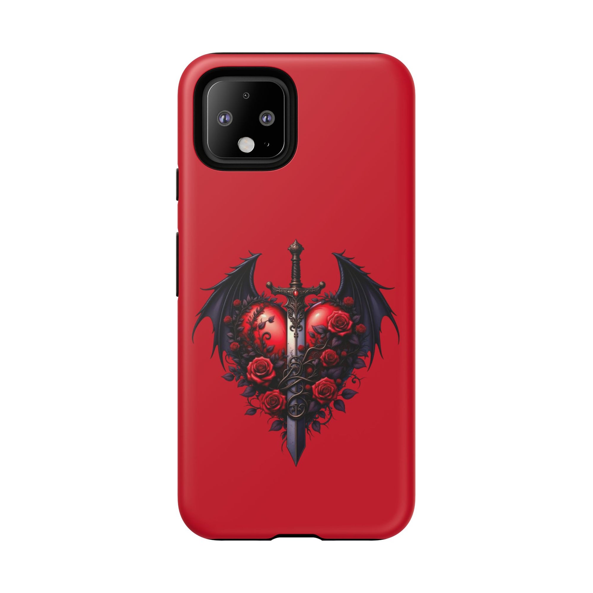 Tough Cases - Gothic Heart Phone Case, Edgy Accessories for Him, Unique Gifts for Her, Valentine's Day, Birthday, Artsy Phone Cover