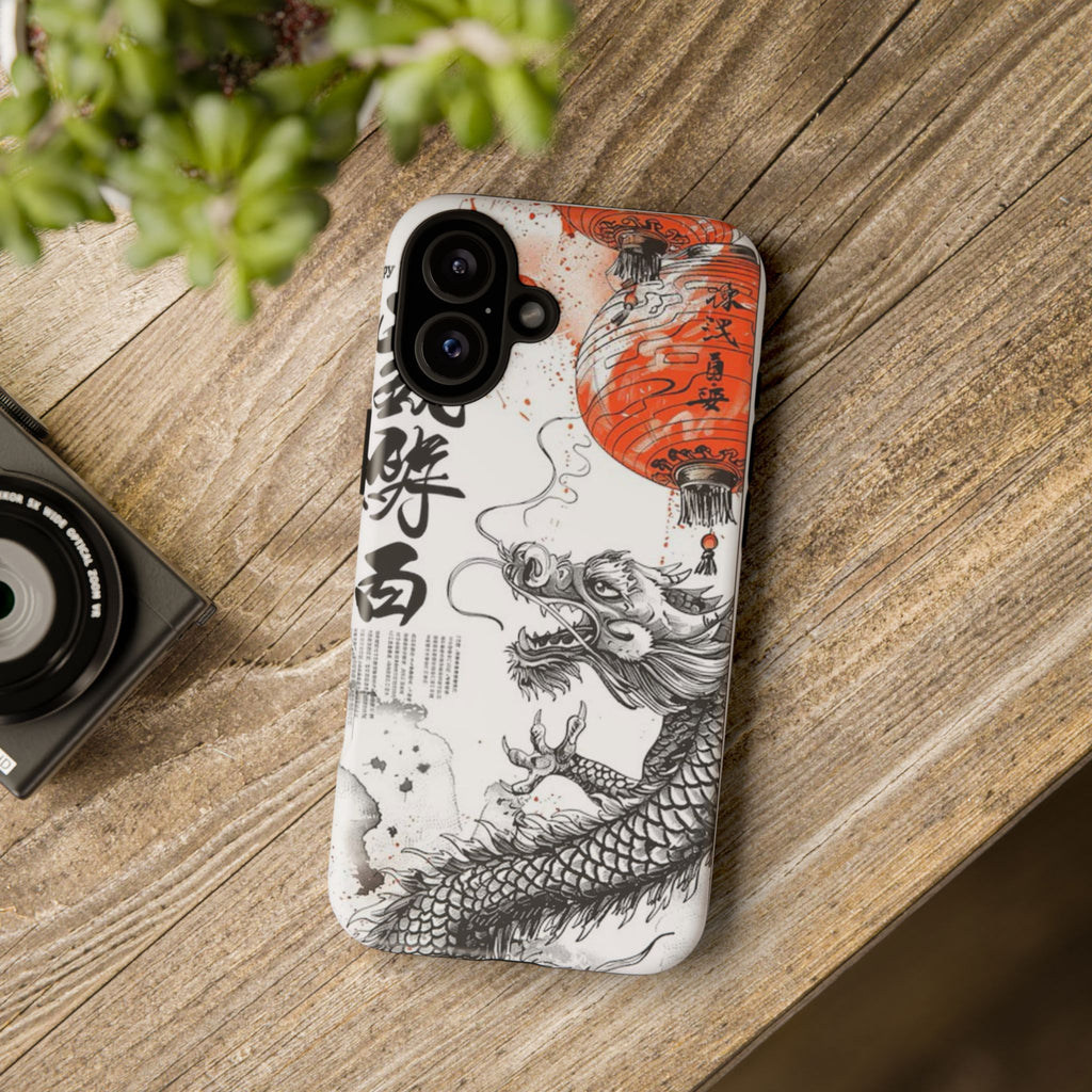 Dragon Design Phone Case, Tough Cases with Chinese Art for Unique Style, Gift for Art Lovers, Phone Protection, Trendy Accessories