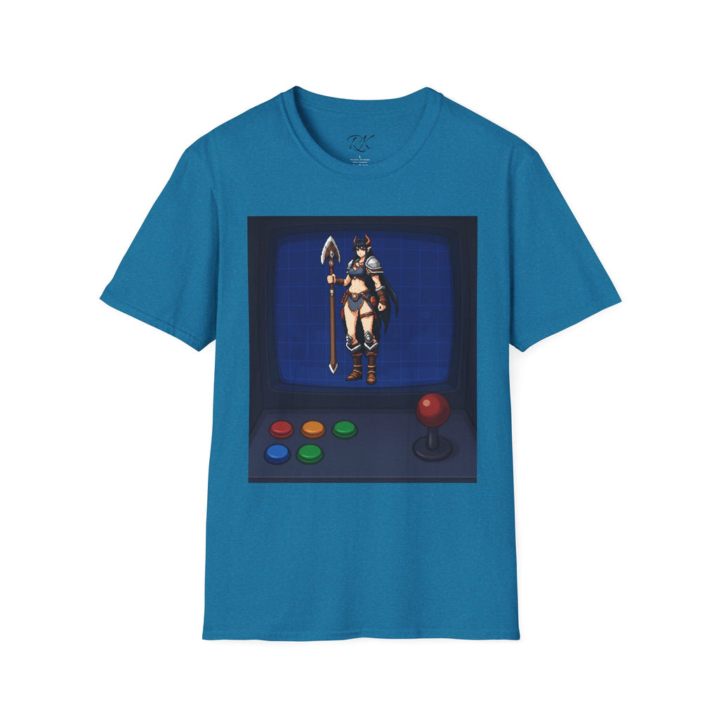 Unisex Barbarian Woman T-Shirt - Softstyle Graphic Tee for Gamers, Gifts for Her, Casual Wear, Birthday Present, Retro Style