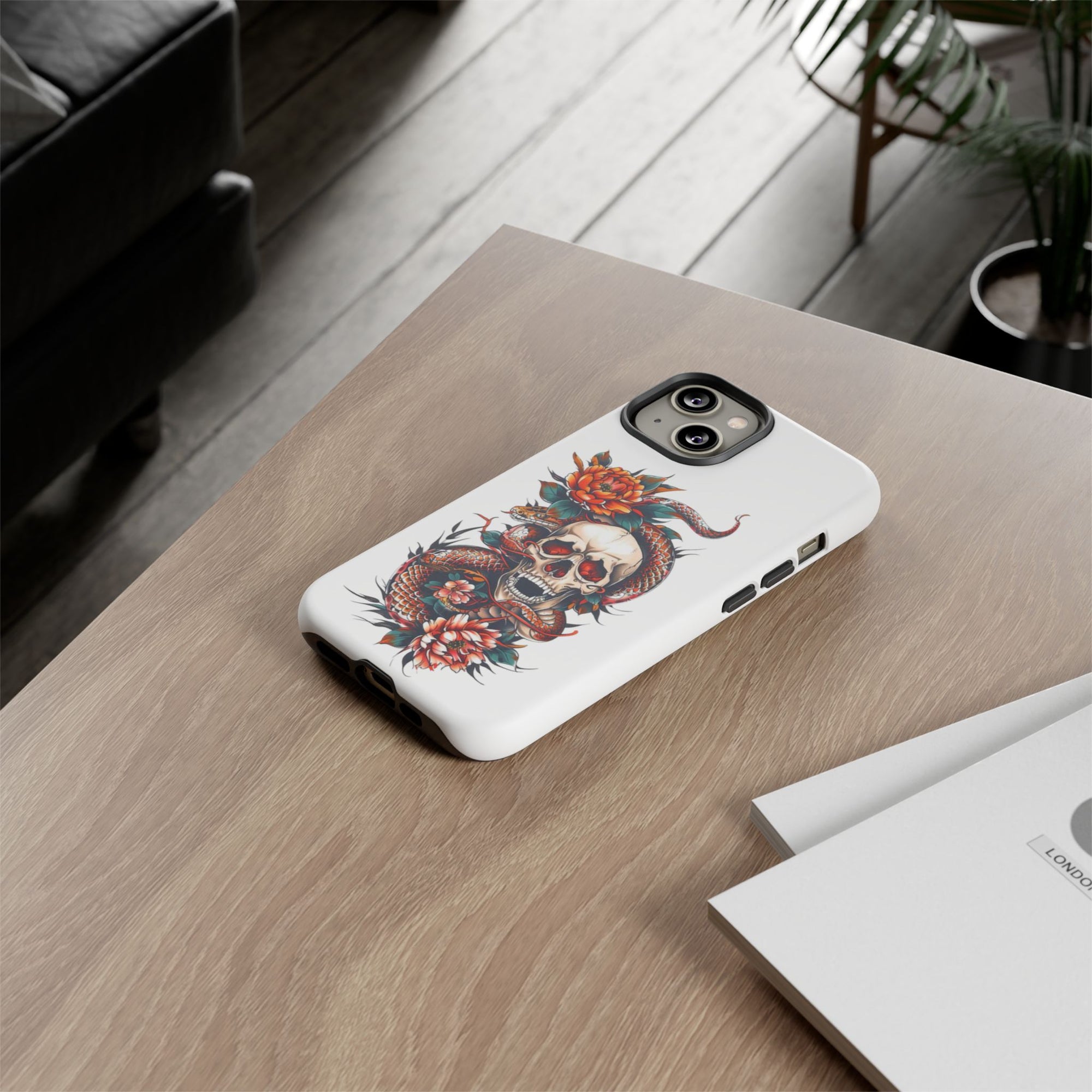 Tough Cases: Skull and Snake Phone Cases, Edgy Accessories, Alternative Fashion, Quirky Gift Ideas, Gothic Style