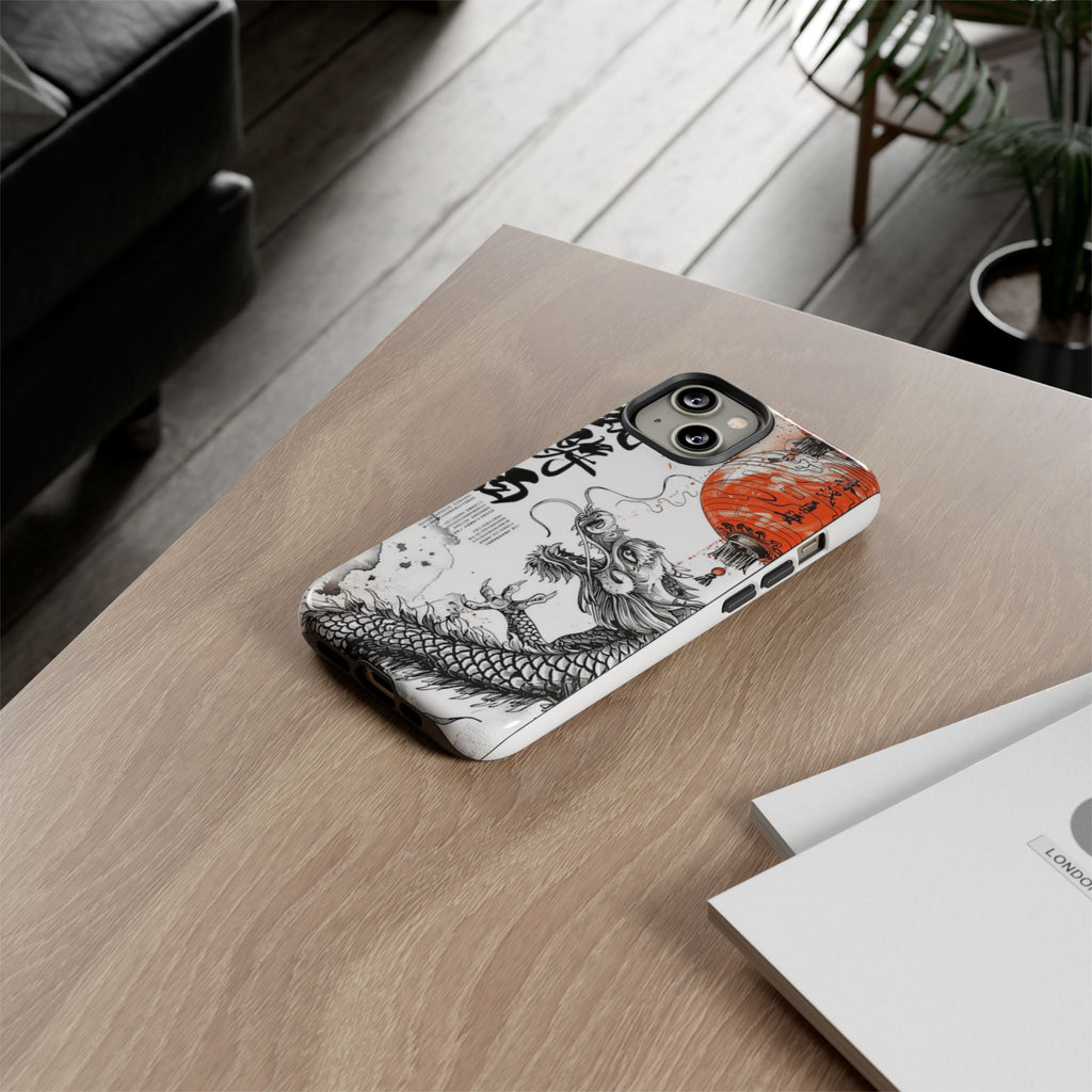 Dragon Design Phone Case, Tough Cases with Chinese Art for Unique Style, Gift for Art Lovers, Phone Protection, Trendy Accessories