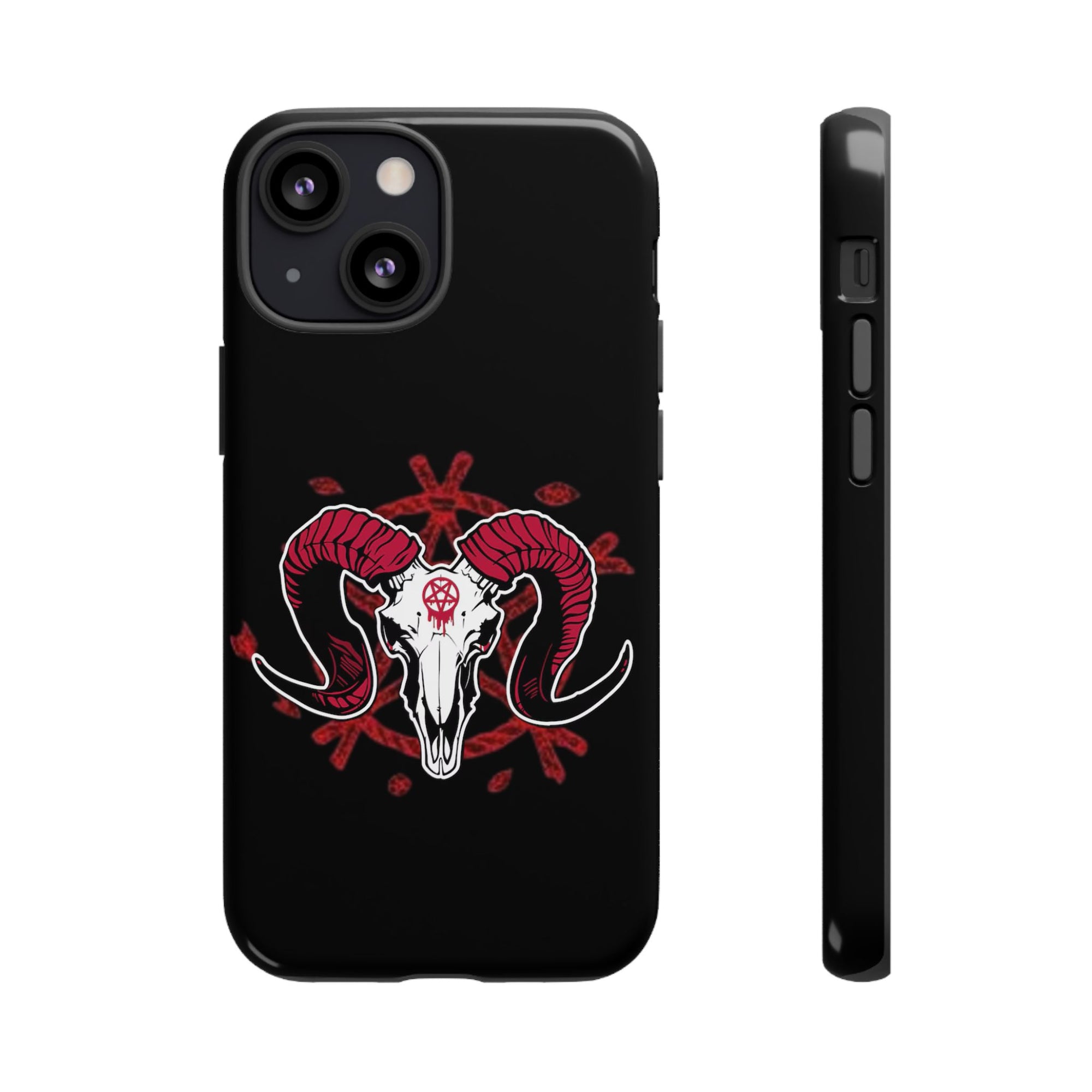 Tough Cases: Dark Aesthetic Phone Case, Gothic Phone Cover, Unique Gift for Him, Occult Design, Animal Skull Artwork, Halloween Decor
