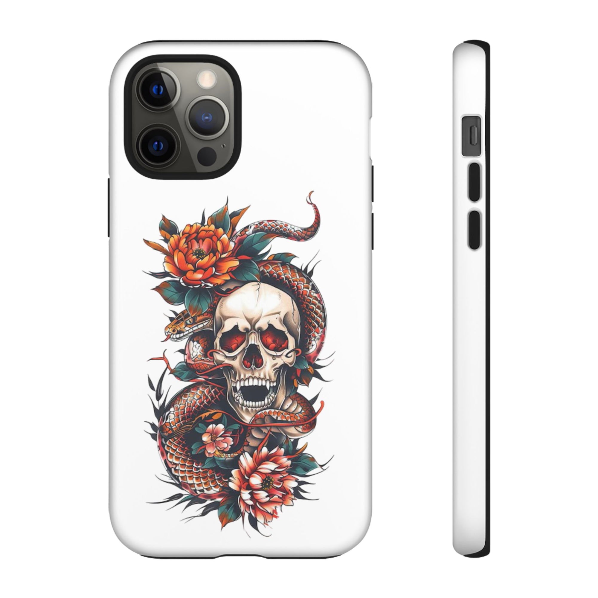 Tough Cases: Skull and Snake Phone Cases, Edgy Accessories, Alternative Fashion, Quirky Gift Ideas, Gothic Style