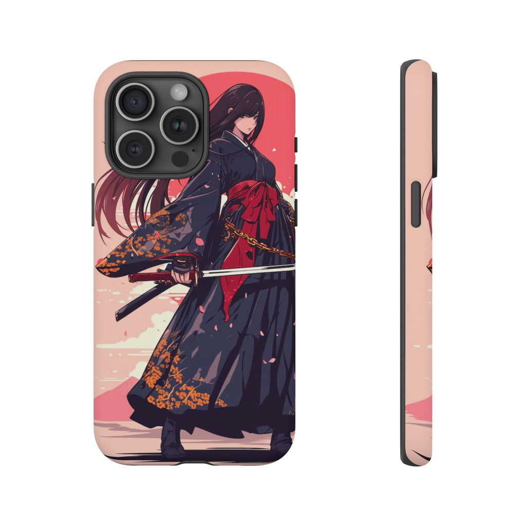 Stylish Phone Case with Warrior Design, Tough Phone Cover for Anime Lovers, Gift for Gamers, Cute Phone Accessories, Unique Tech Gifts