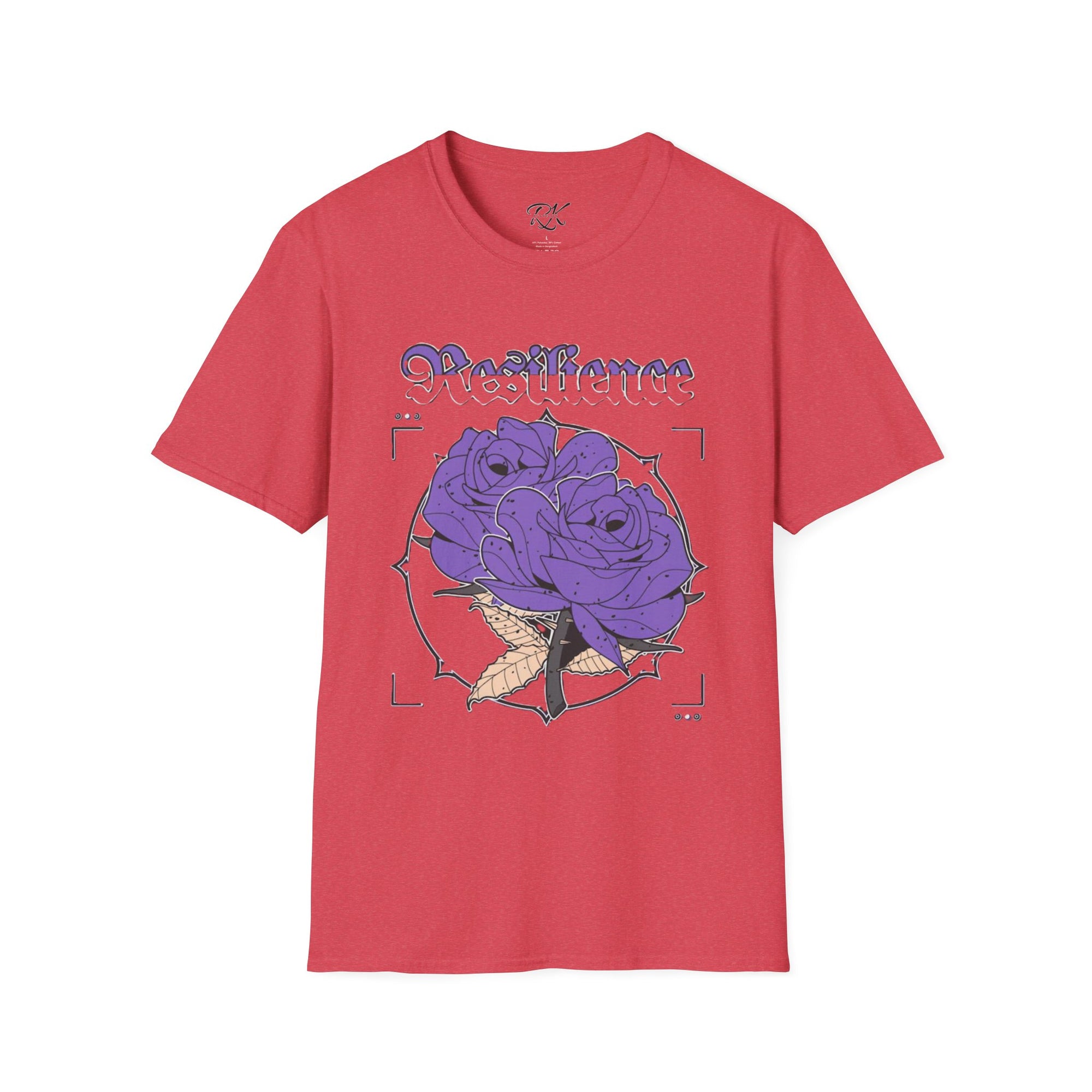 Purple Rose Graphic T-Shirt, Soft Stylish Tee, Unisex Floral Apparel, Gift for Her, Spring Outfit Idea, Vintage Aesthetic Top