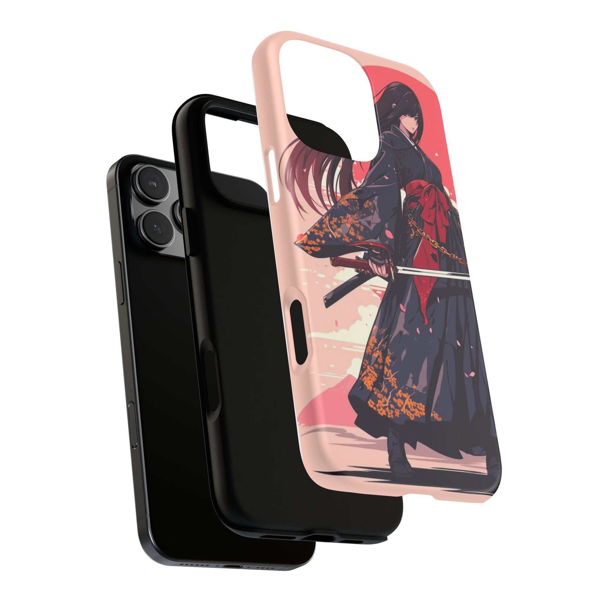 Stylish Phone Case with Warrior Design, Tough Phone Cover for Anime Lovers, Gift for Gamers, Cute Phone Accessories, Unique Tech Gifts