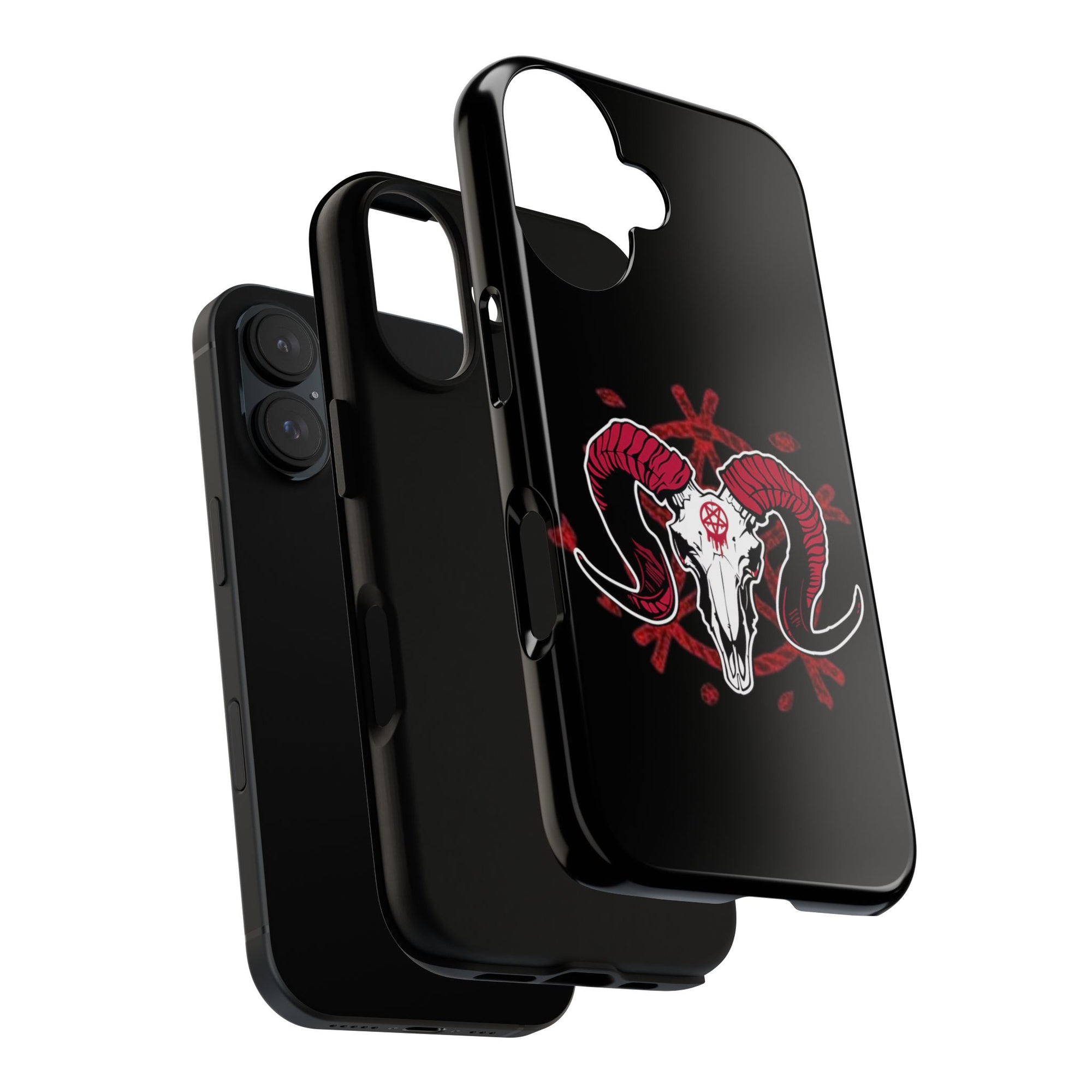 Tough Cases: Dark Aesthetic Phone Case, Gothic Phone Cover, Unique Gift for Him, Occult Design, Animal Skull Artwork, Halloween Decor