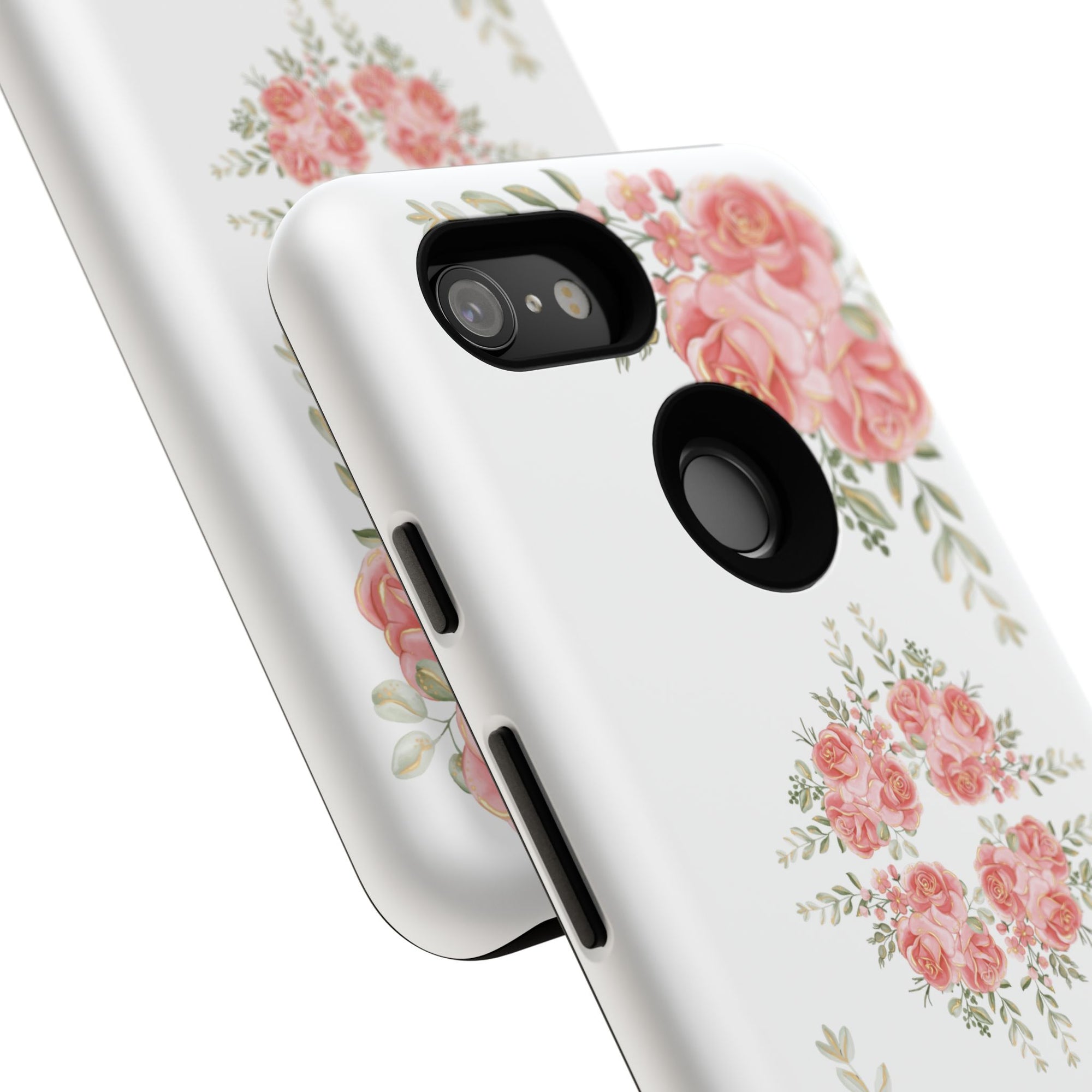 Floral Phone Case, Tough iPhone Case, Rose Design Case, Gift for Her, Floral Phone Cover