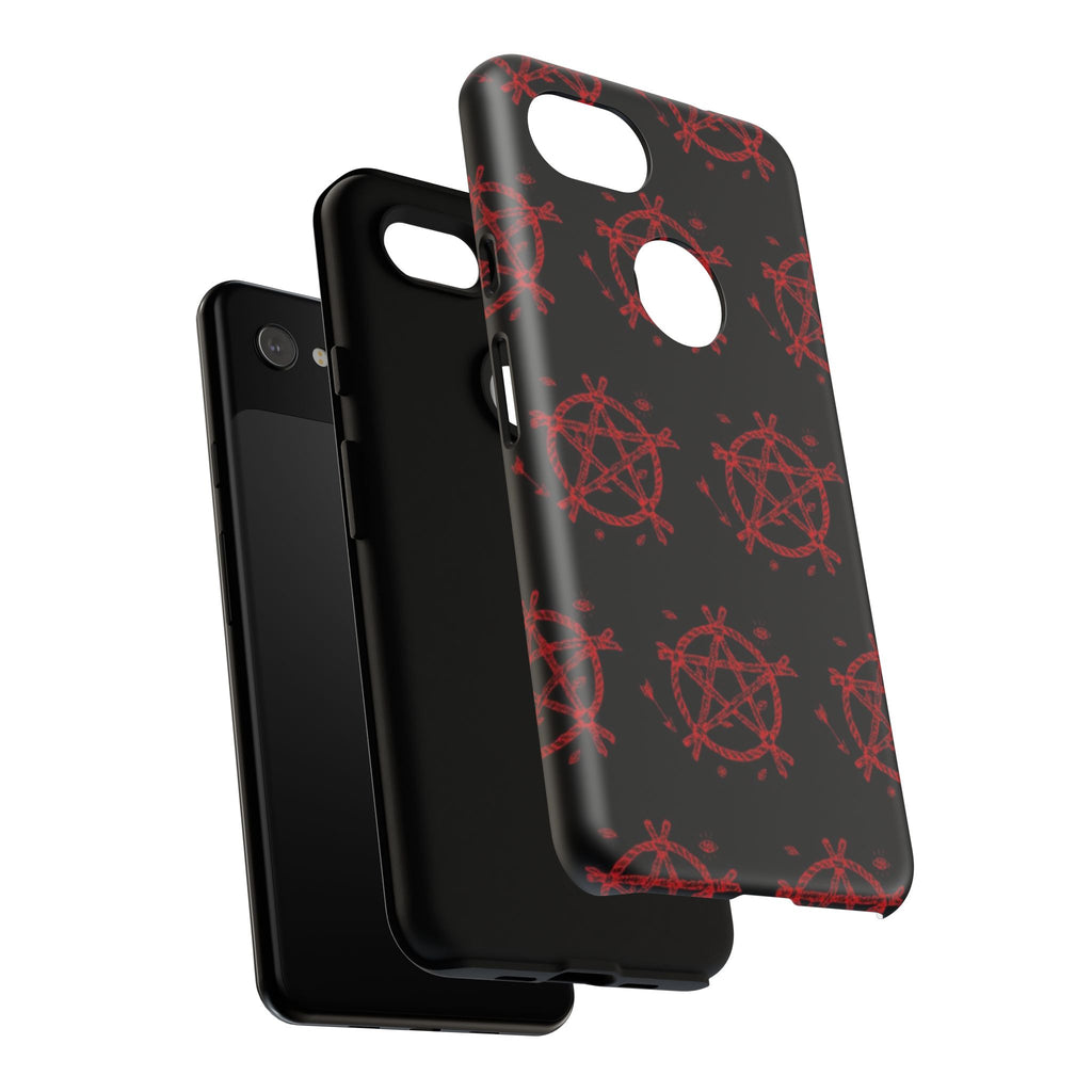 Anarchist iPhone Case, Tough Phone Cover, Punk Style Accessory, Unique Gift for Rebels, Goth Aesthetic Phone Case