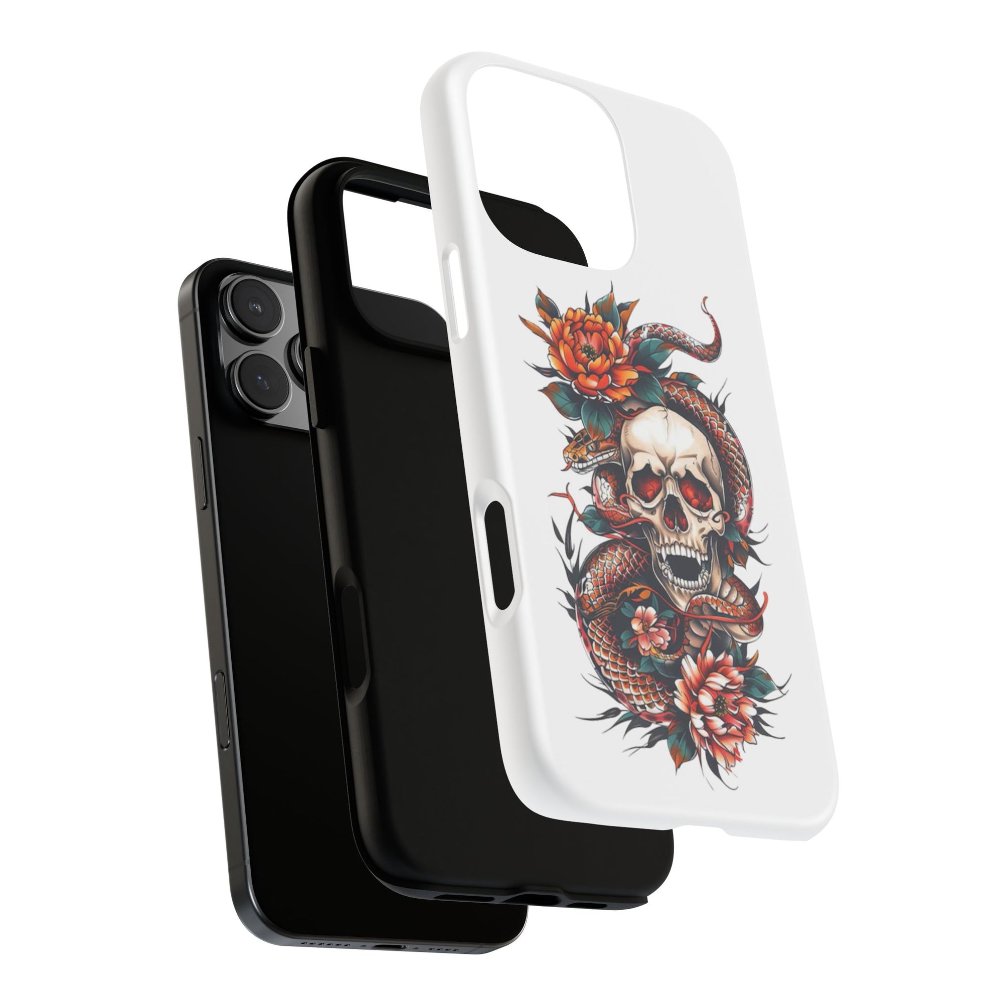Tough Cases: Skull and Snake Phone Cases, Edgy Accessories, Alternative Fashion, Quirky Gift Ideas, Gothic Style
