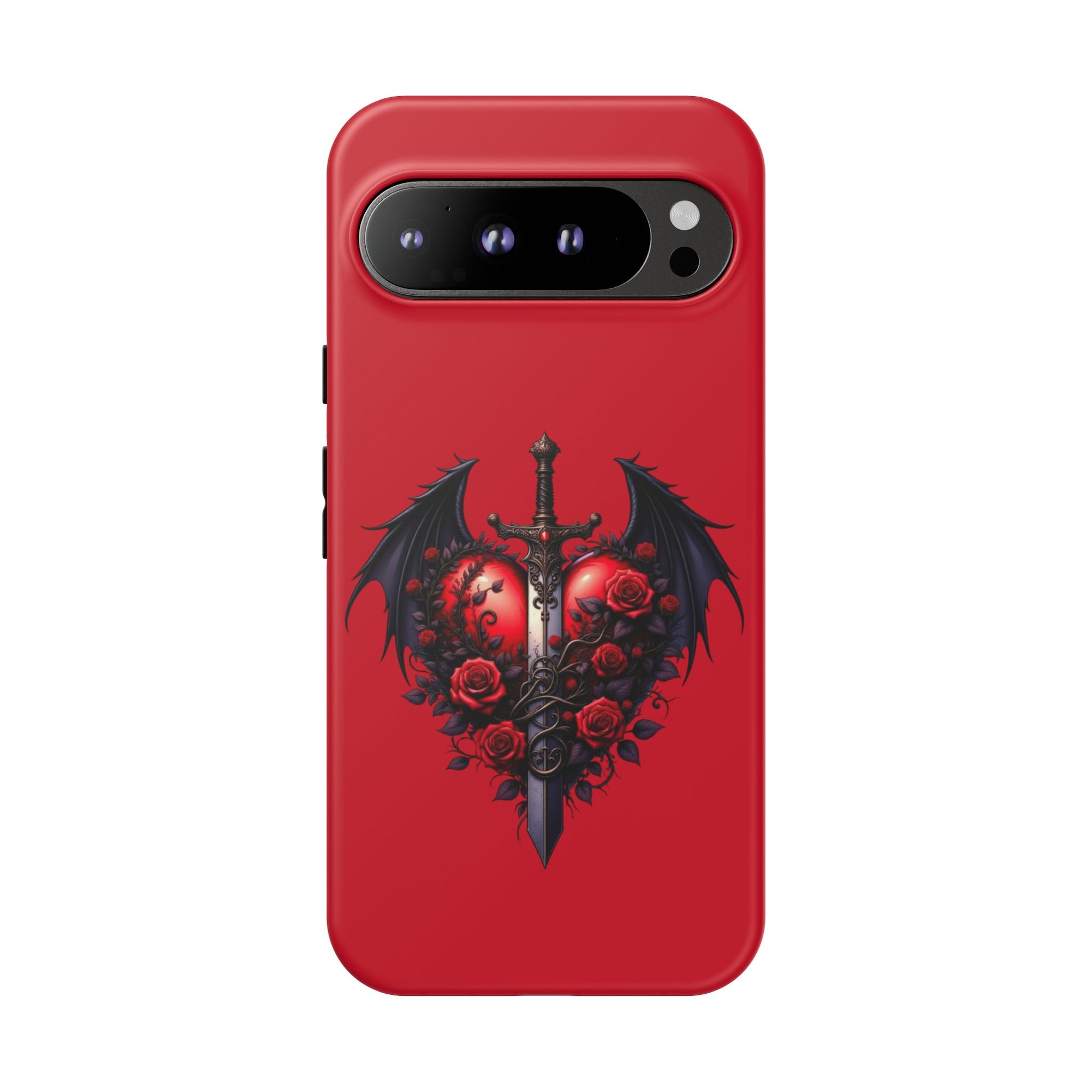 Tough Cases - Gothic Heart Phone Case, Edgy Accessories for Him, Unique Gifts for Her, Valentine's Day, Birthday, Artsy Phone Cover