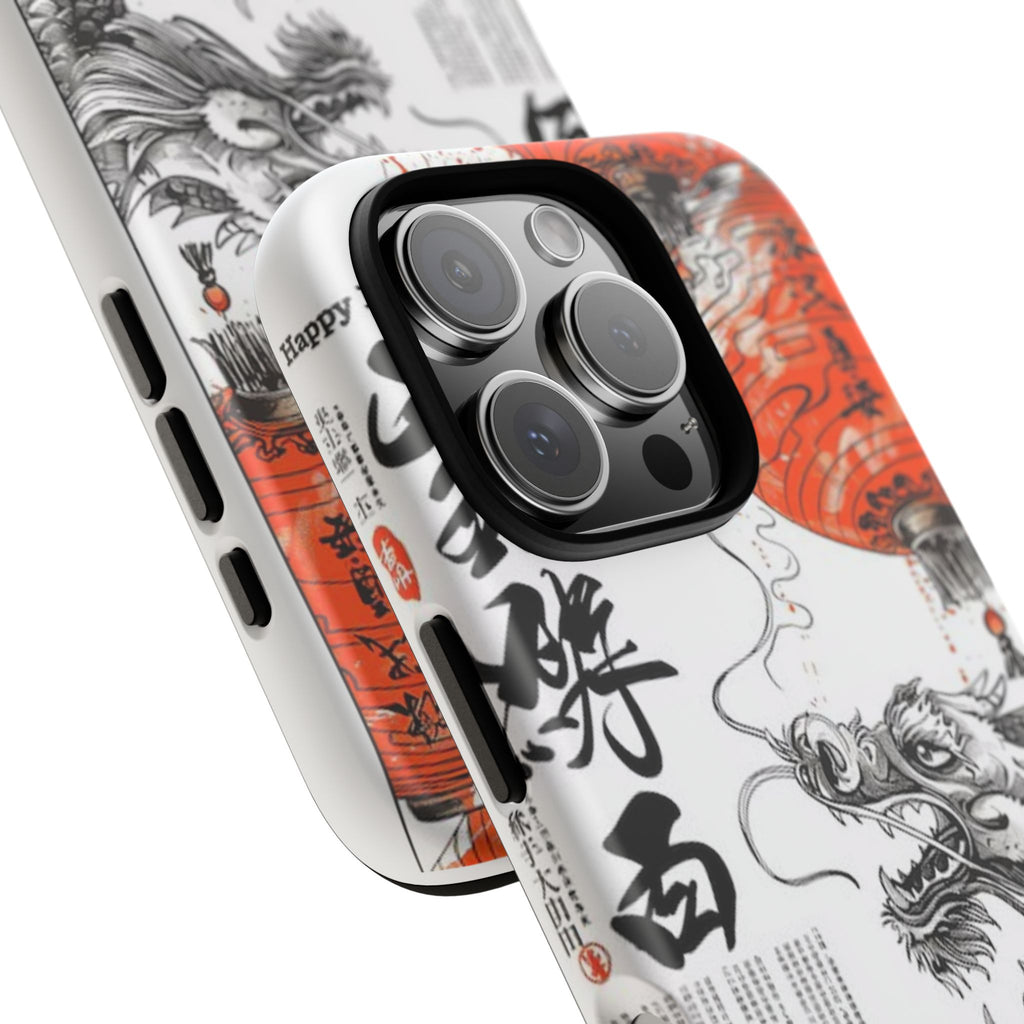 Dragon Design Phone Case, Tough Cases with Chinese Art for Unique Style, Gift for Art Lovers, Phone Protection, Trendy Accessories