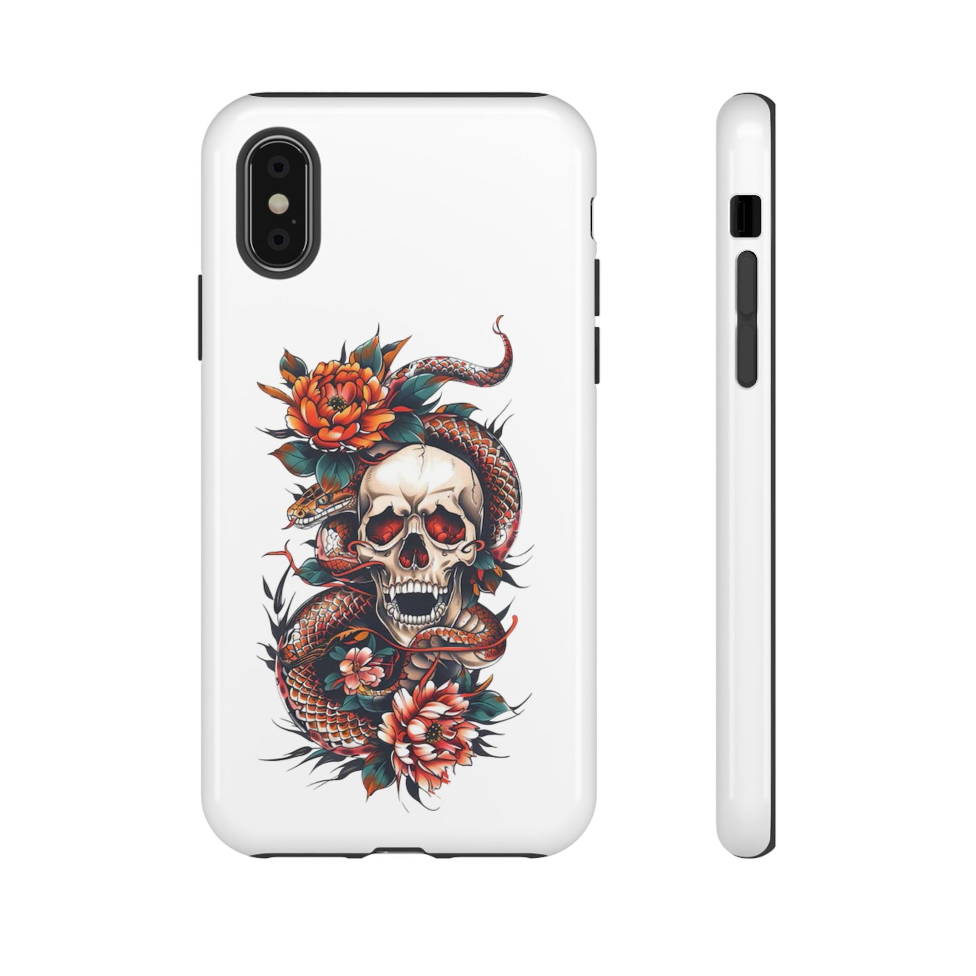 Tough Cases: Skull and Snake Phone Cases, Edgy Accessories, Alternative Fashion, Quirky Gift Ideas, Gothic Style