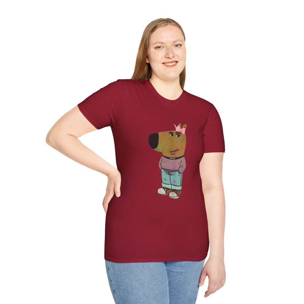 Whimsical Dog Art Unisex T-Shirt - Cute Pet Lover Gift, Casual Wear, Animal Themed Apparel, Fun Gift for Dog Owners