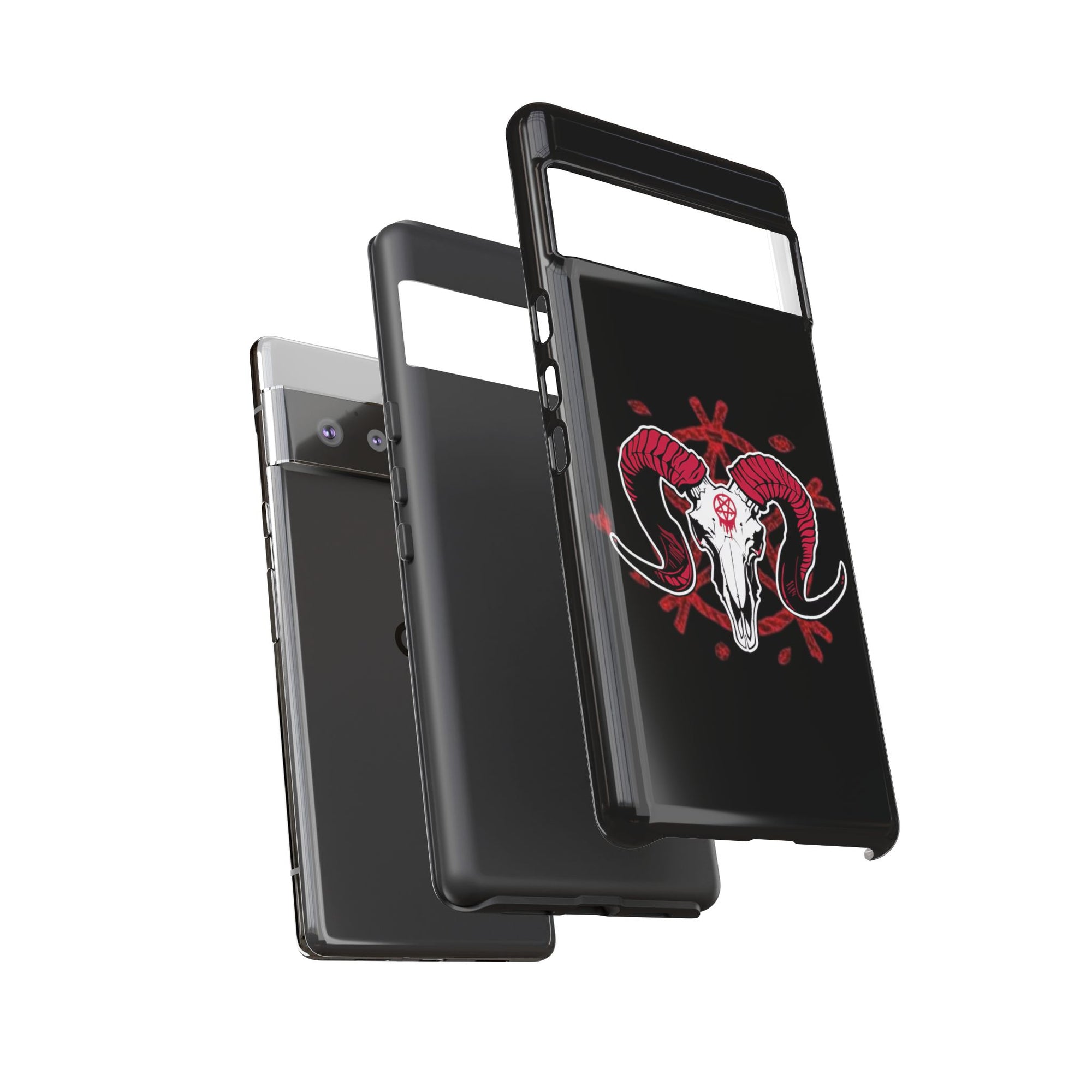 Tough Cases: Dark Aesthetic Phone Case, Gothic Phone Cover, Unique Gift for Him, Occult Design, Animal Skull Artwork, Halloween Decor