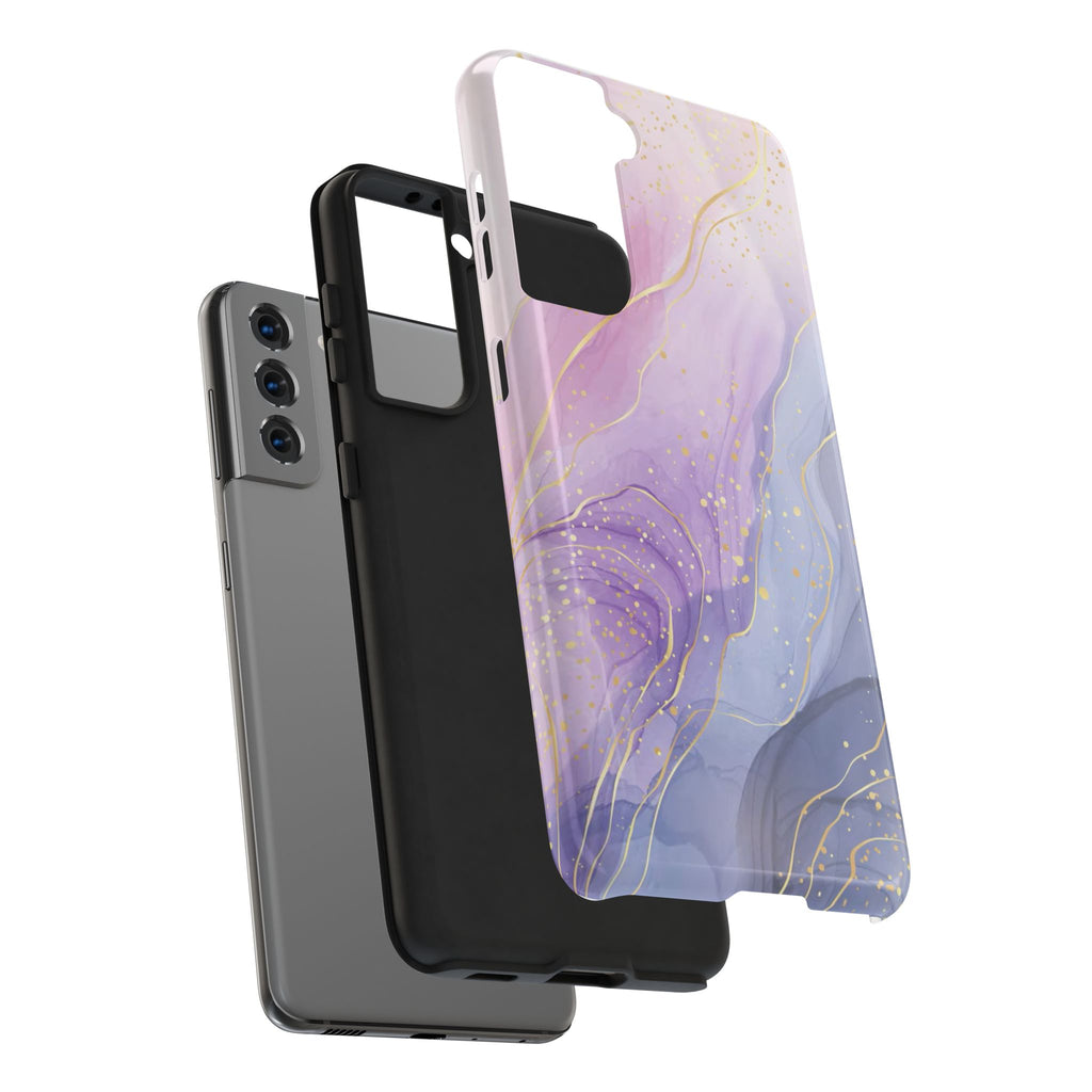 Elegant Abstract Tough Phone Cases for Stylish Protection, Gift for Her, Phone Accessories, Lavender Marble Design, Phone Cover for [...]
