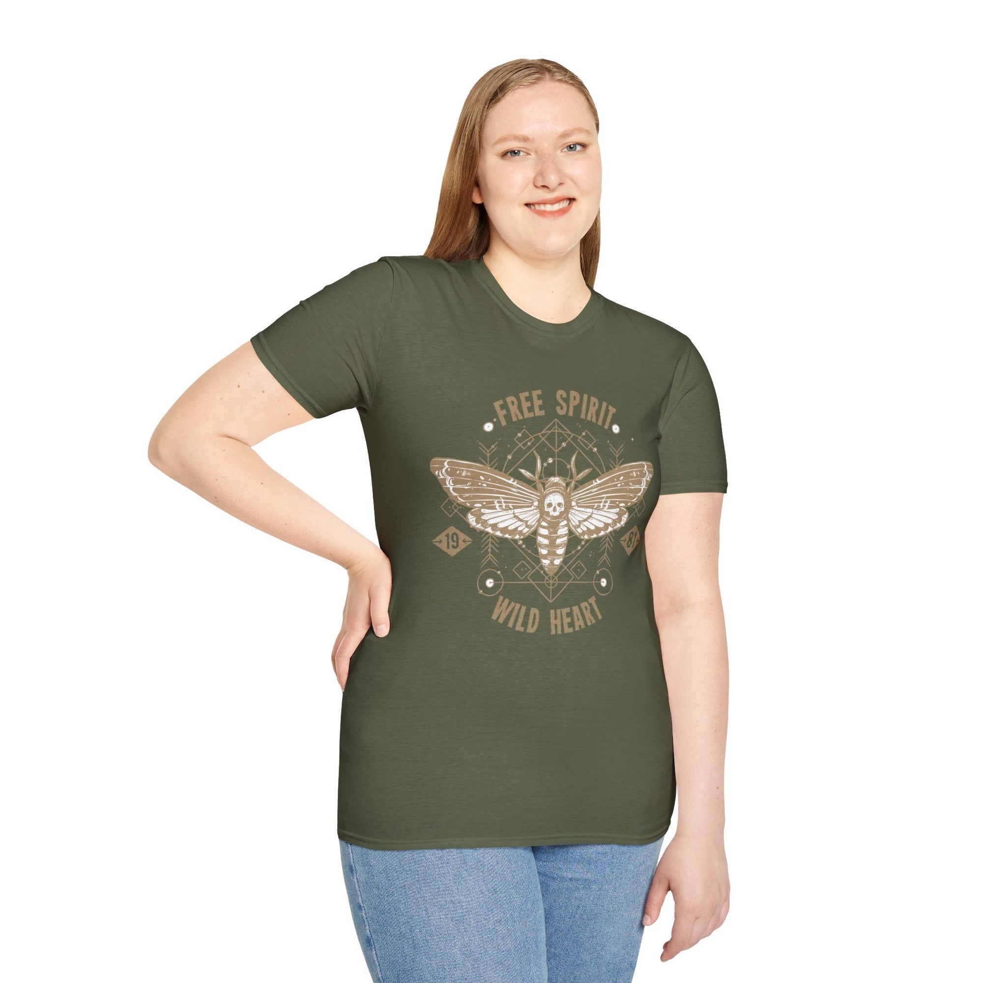 Free Spirit Wild Heart Unisex T-Shirt, Boho Graphic Tee, Nature Lover Shirt, Gift for Adventurers, Casual Wear, Everyday Comfort