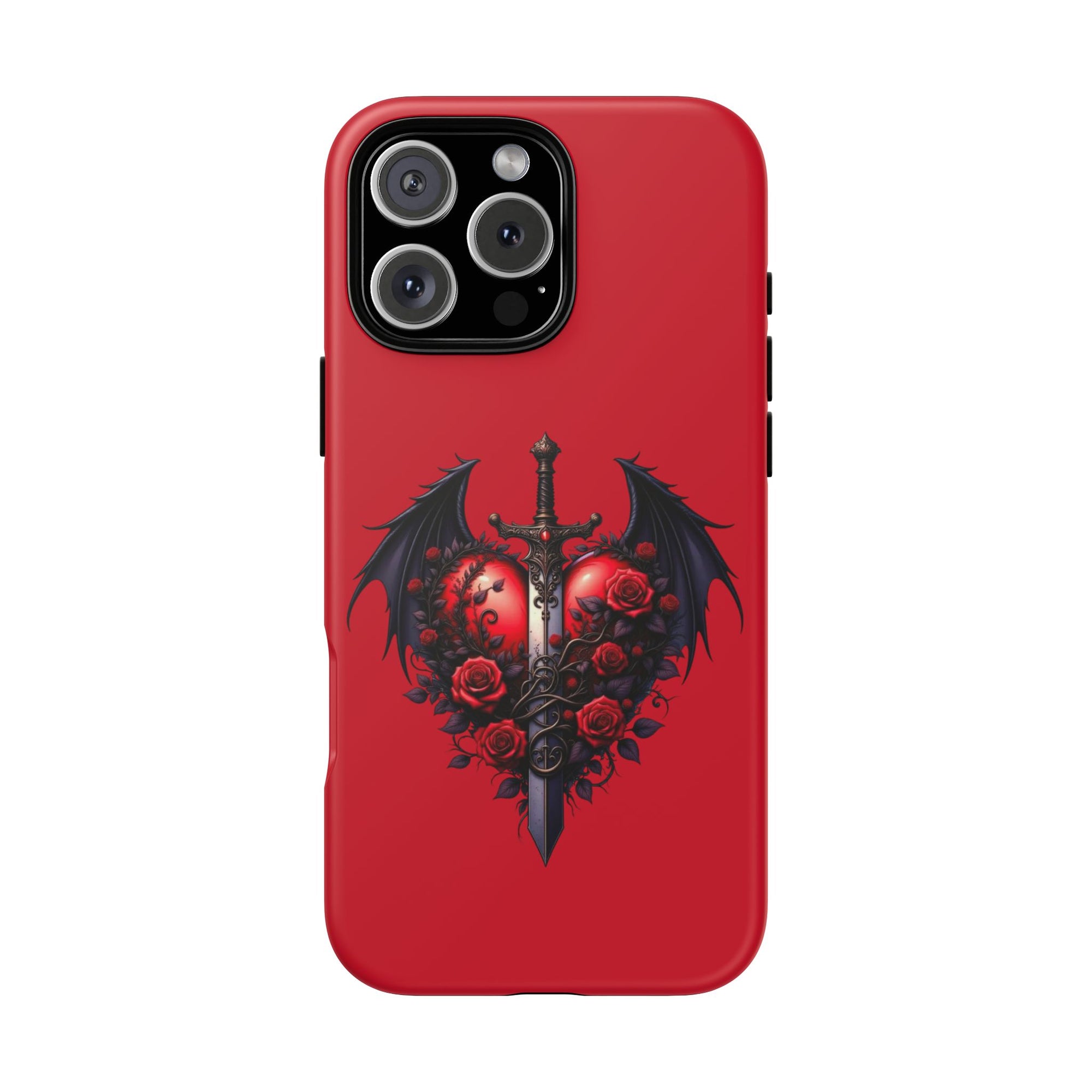Tough Cases - Gothic Heart Phone Case, Edgy Accessories for Him, Unique Gifts for Her, Valentine's Day, Birthday, Artsy Phone Cover