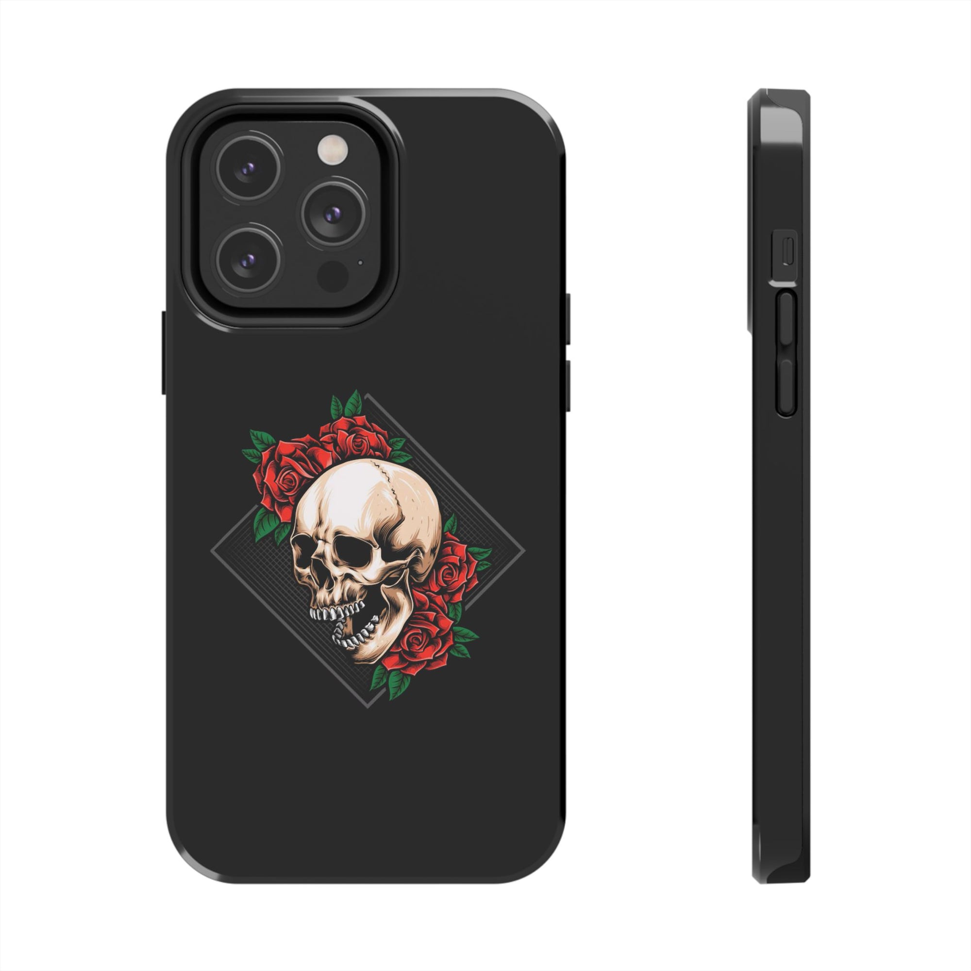 Tough Phone Cases with Skull and Roses Design | Edgy Protection, iPhone & Android Covers, Gothic Gifts, Unique Phone Accessories