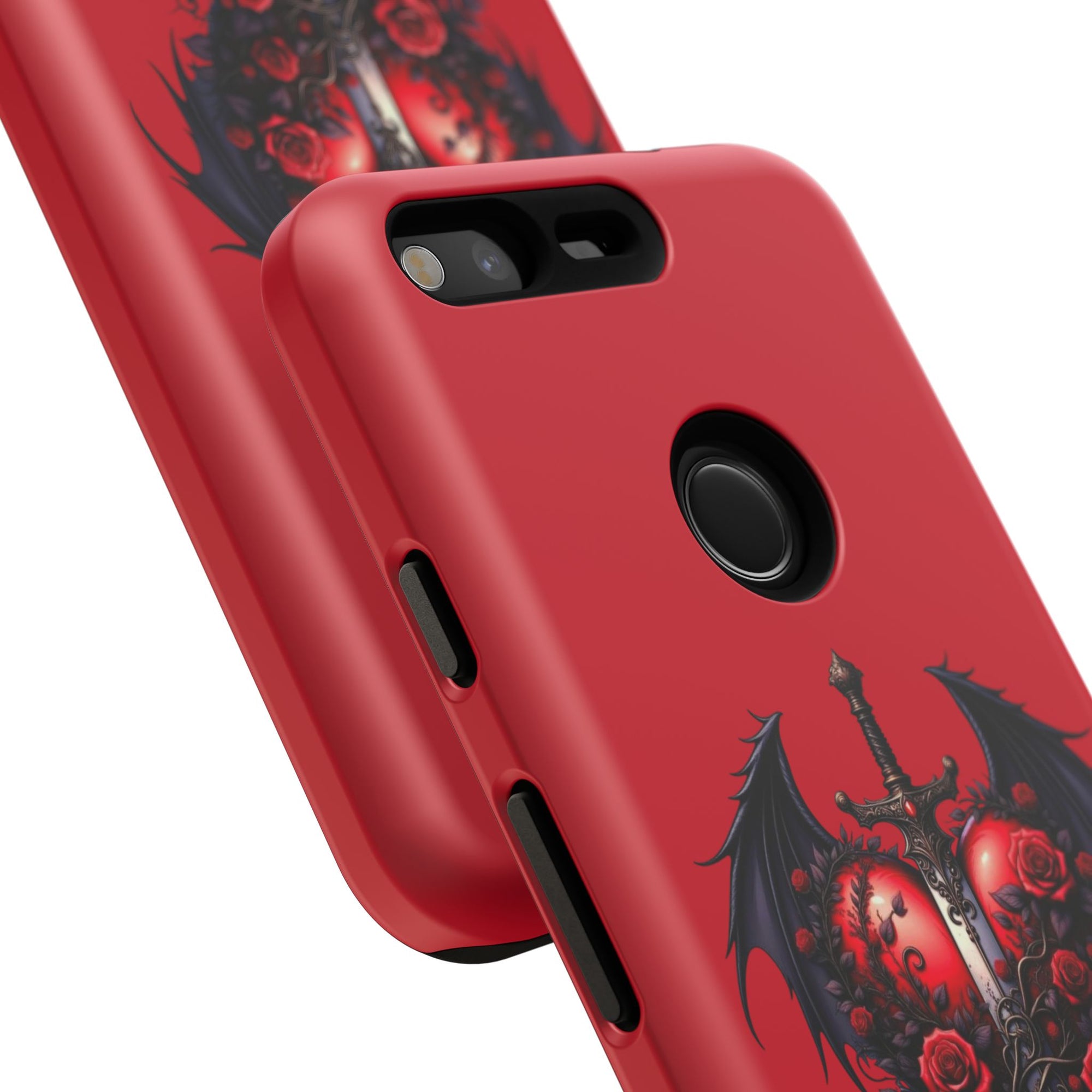 Tough Cases - Gothic Heart Phone Case, Edgy Accessories for Him, Unique Gifts for Her, Valentine's Day, Birthday, Artsy Phone Cover